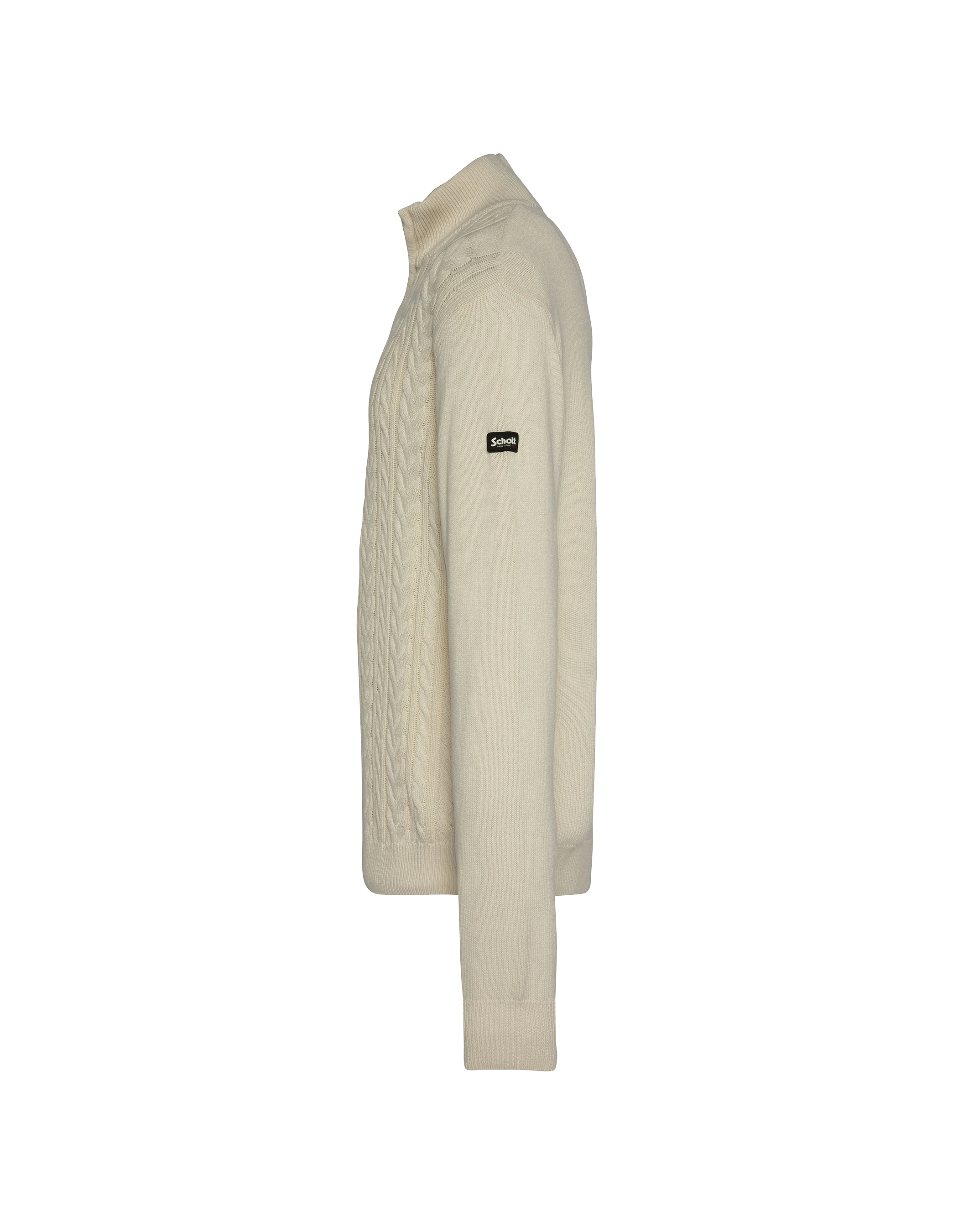 Broken white trucker sweater, twisted mesh-3