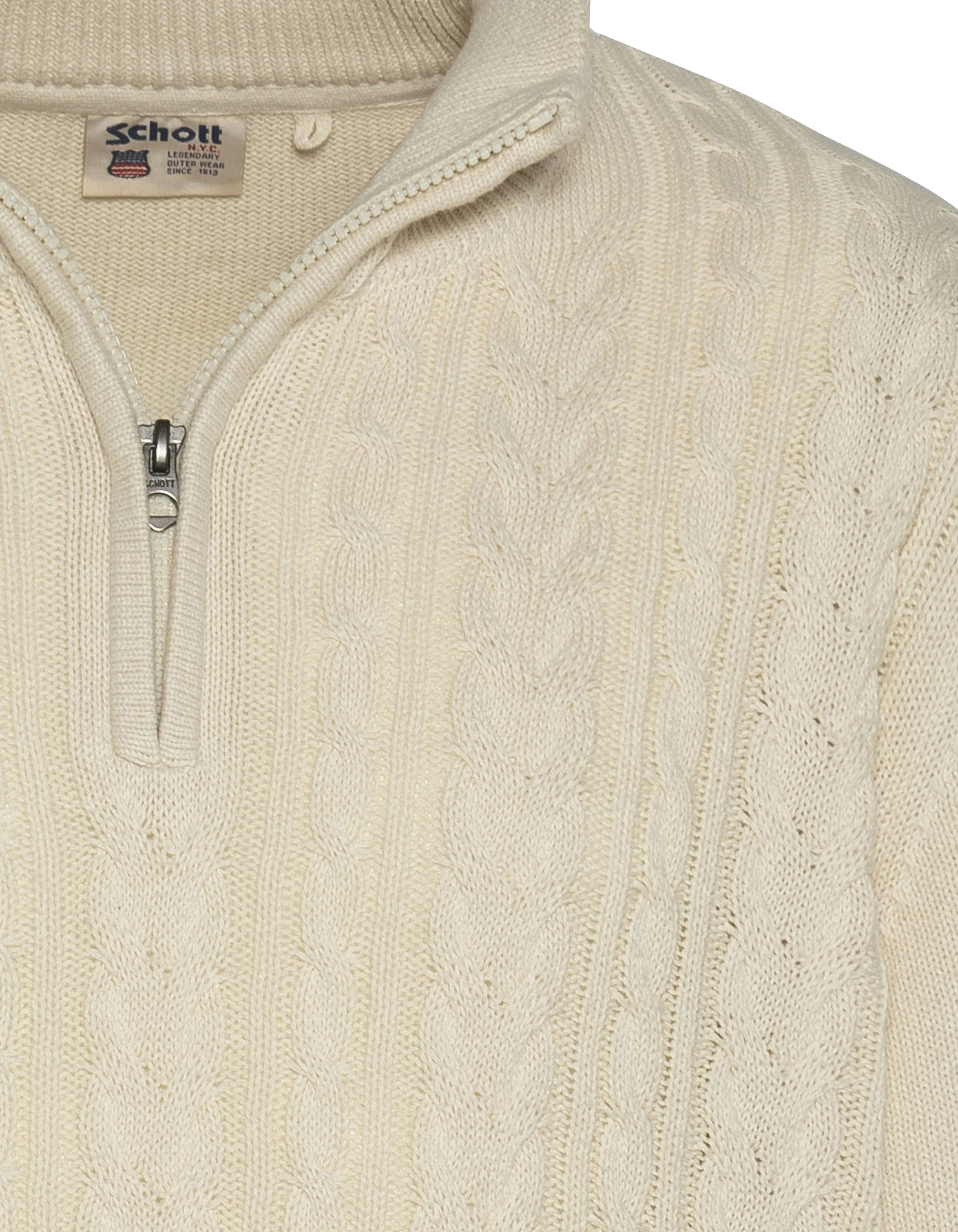 Broken white trucker sweater, twisted mesh-4