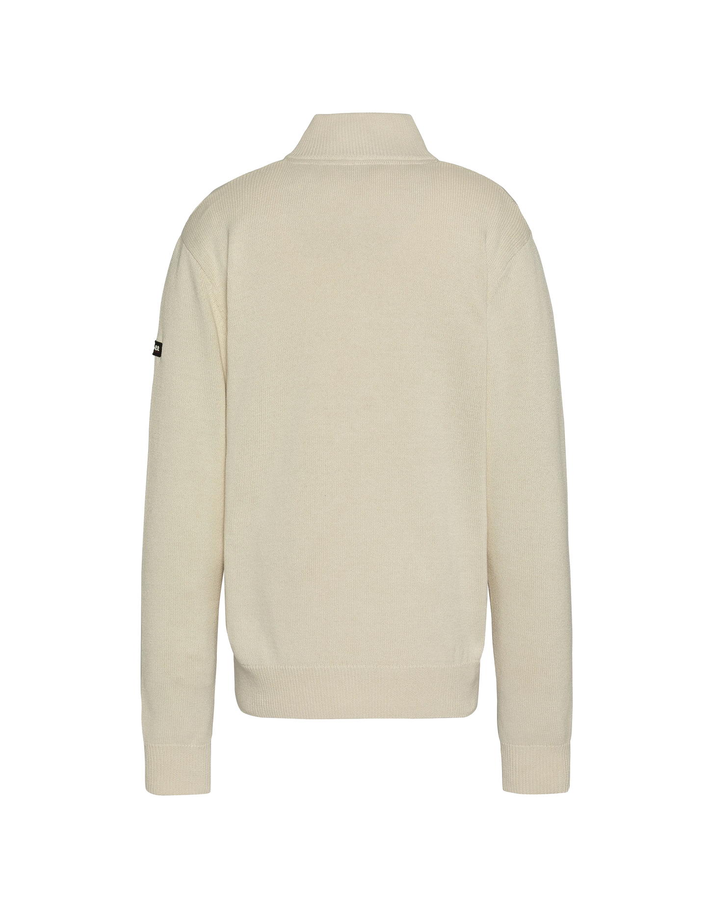 Broken white trucker sweater, twisted mesh