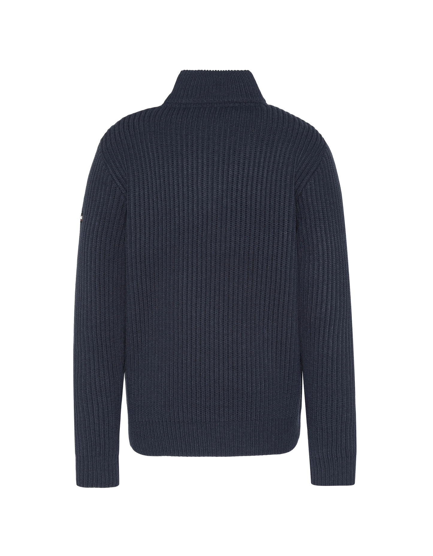 Pull camionneur bleu marine, maille côtelé