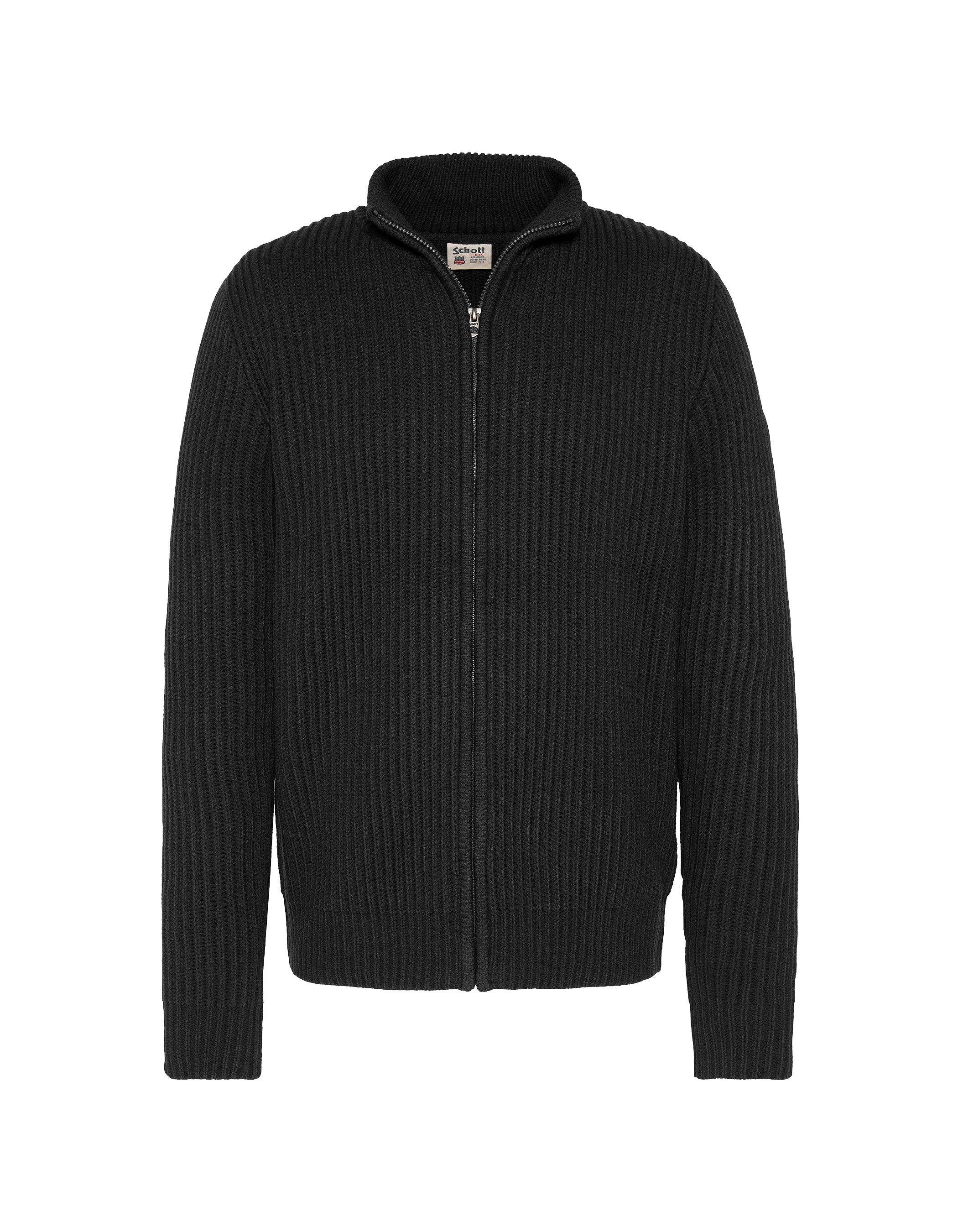 Schwarzes Reißverschluss, geripptes Netz-1