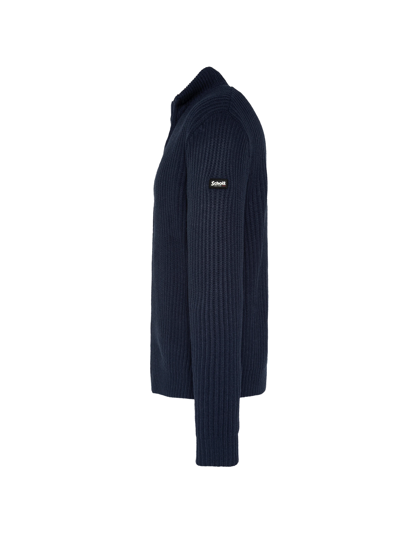 Dunkelblau Reißverschluss, geripptes Netz