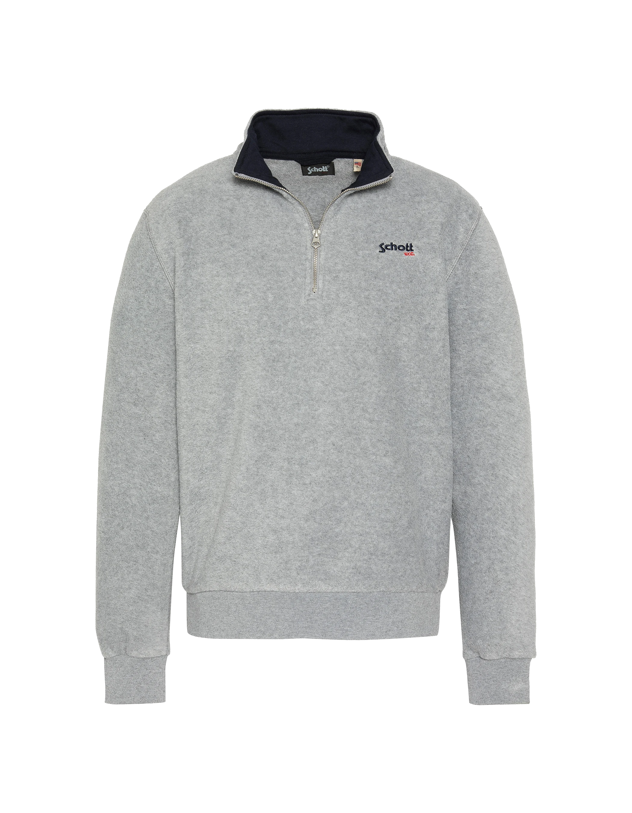 Chinesischer grauer Reißverschlusspullover-1