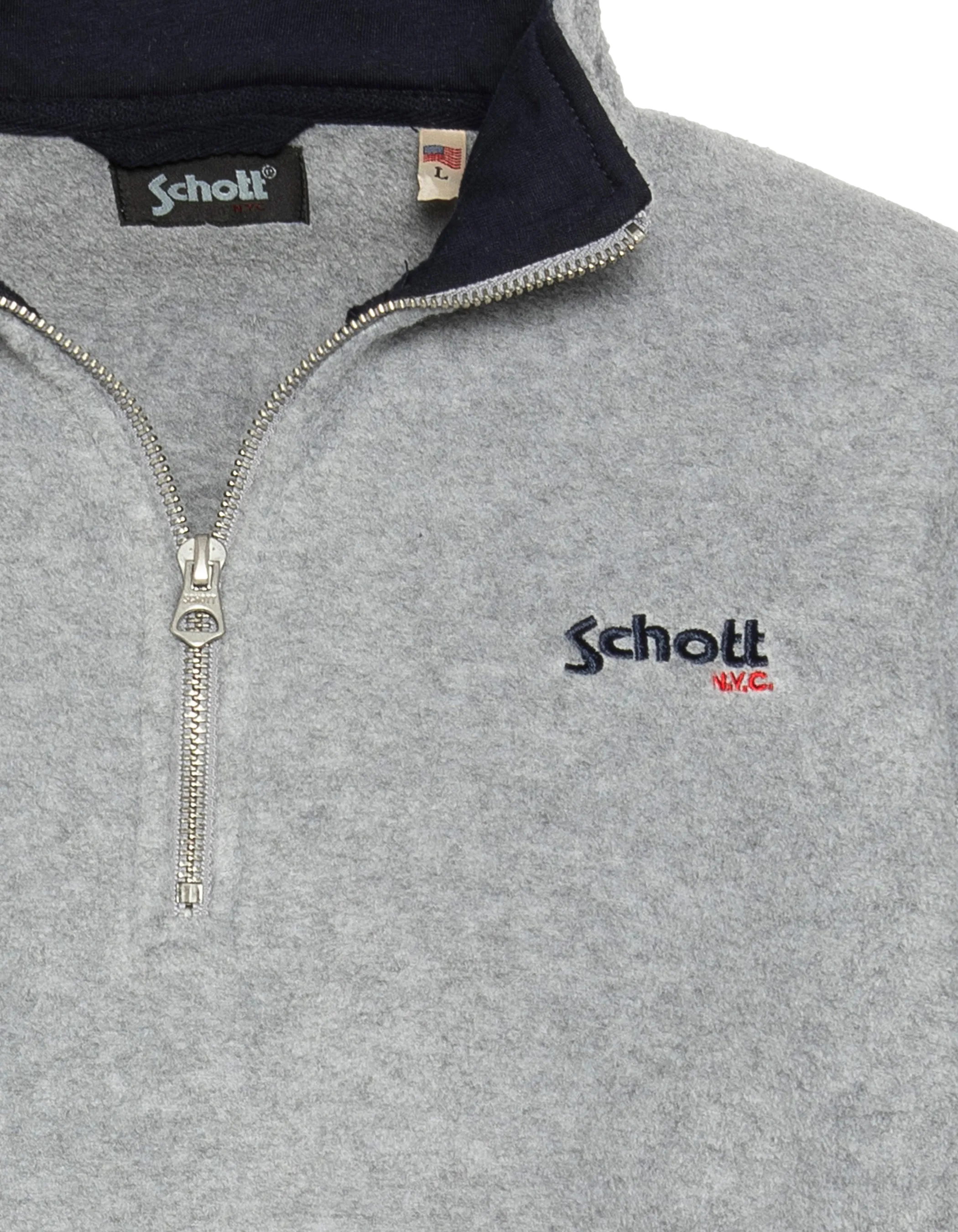 Chinesischer grauer Reißverschlusspullover-3