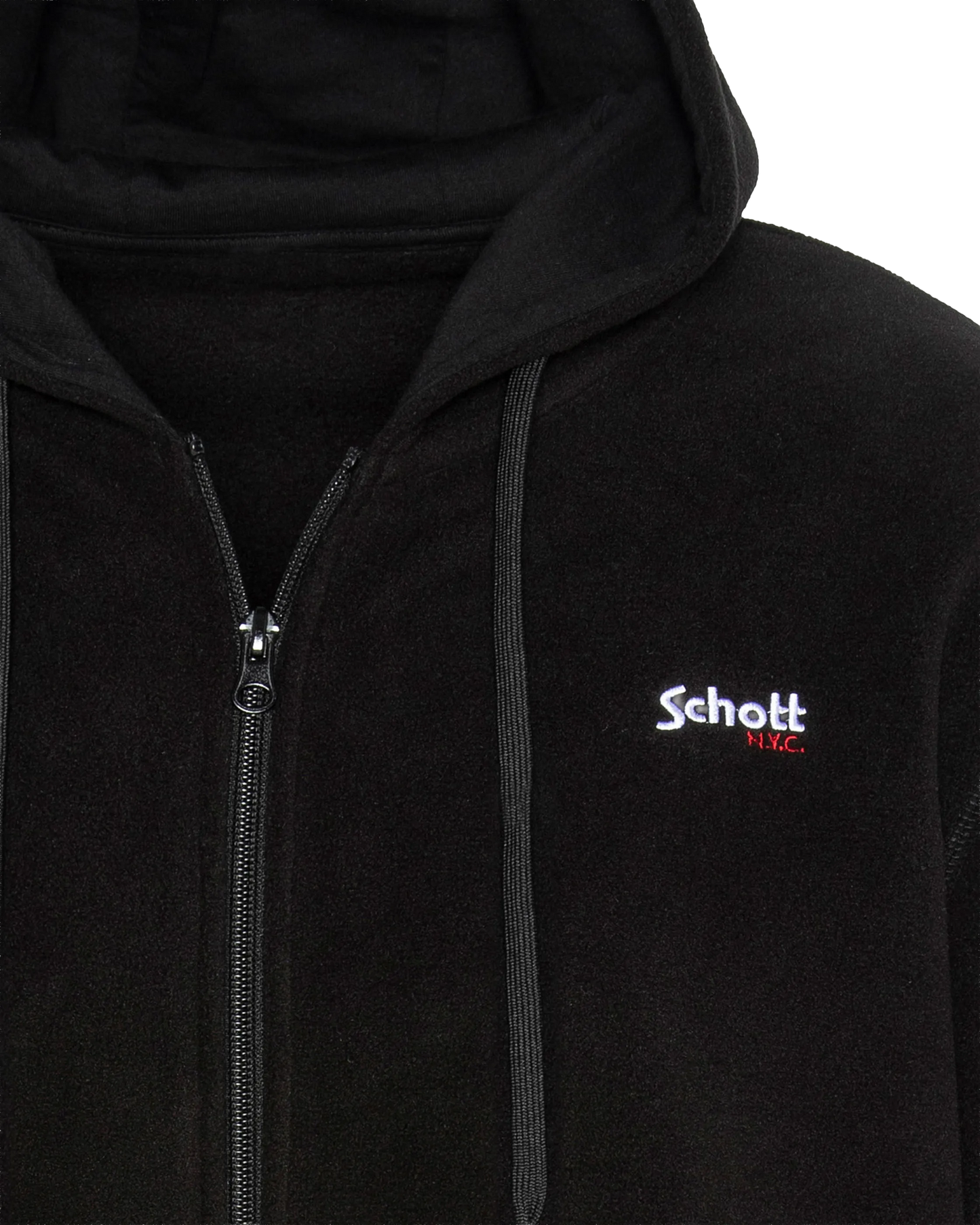 Gilet polaire noir à capuche