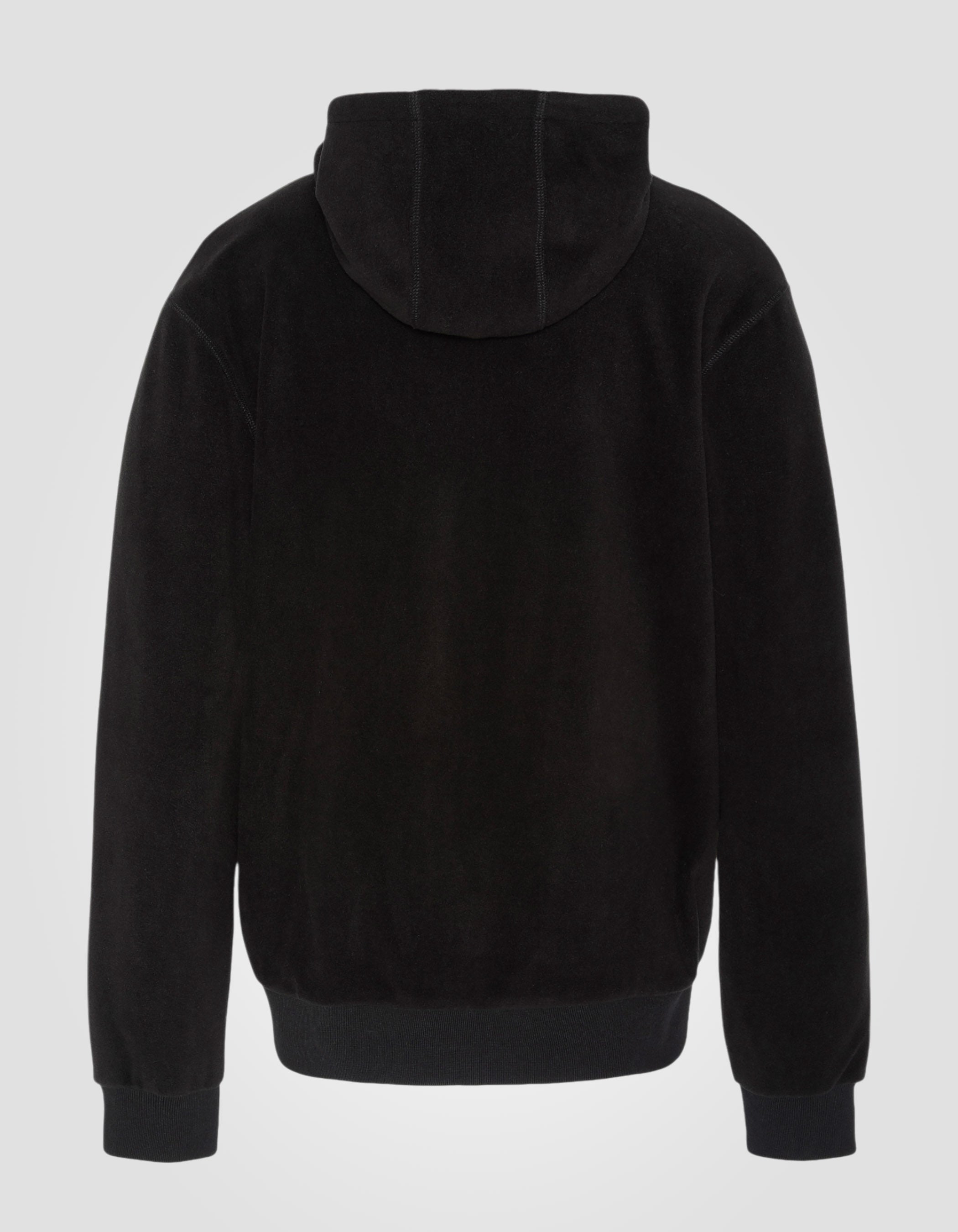 Chaleco de vellón negro con capucha-2