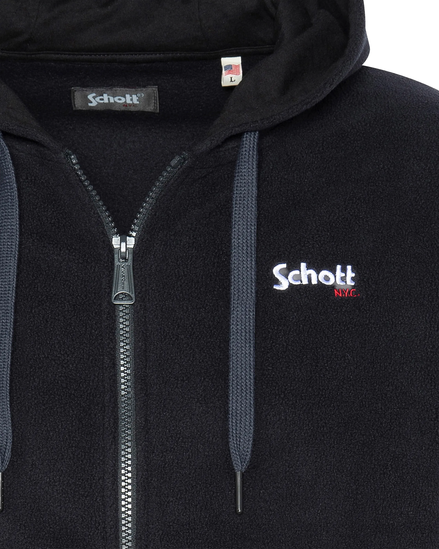 Gilet polaire bleu marine à capuche