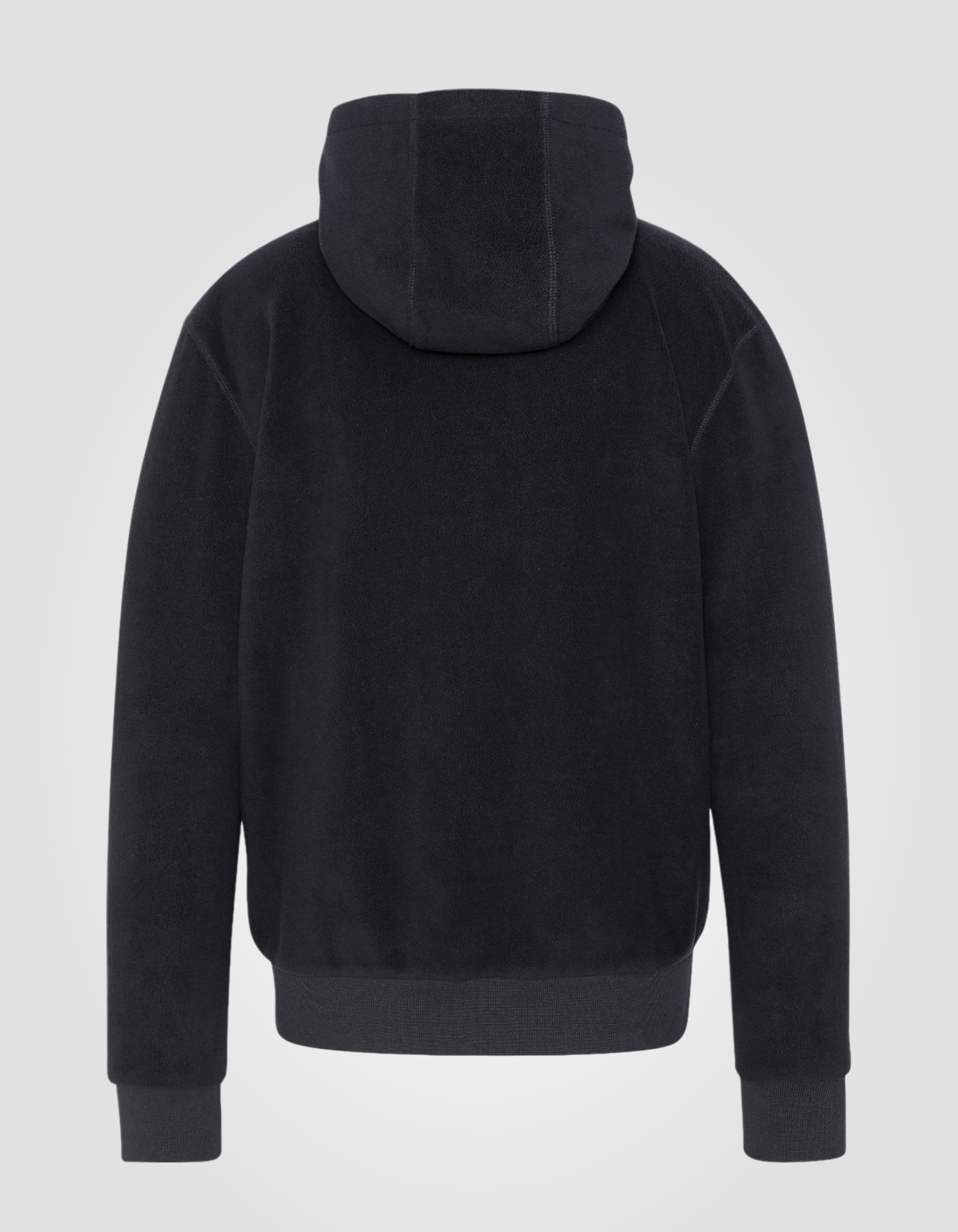 Mit Kapuze -Marine Blue Fleece Weste-2