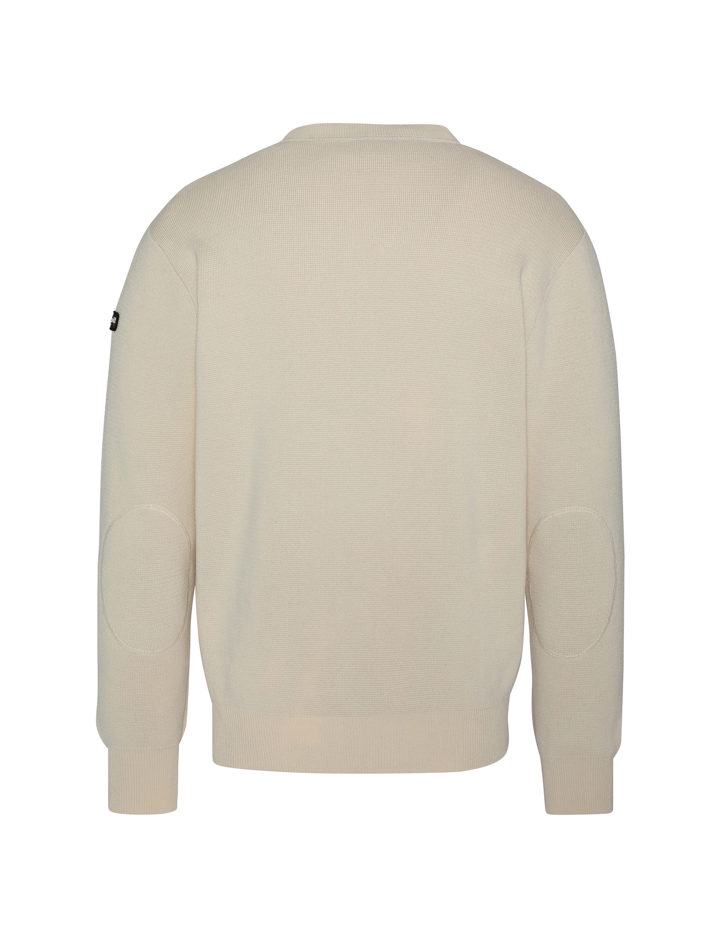 Pull militaire blanc à col rond