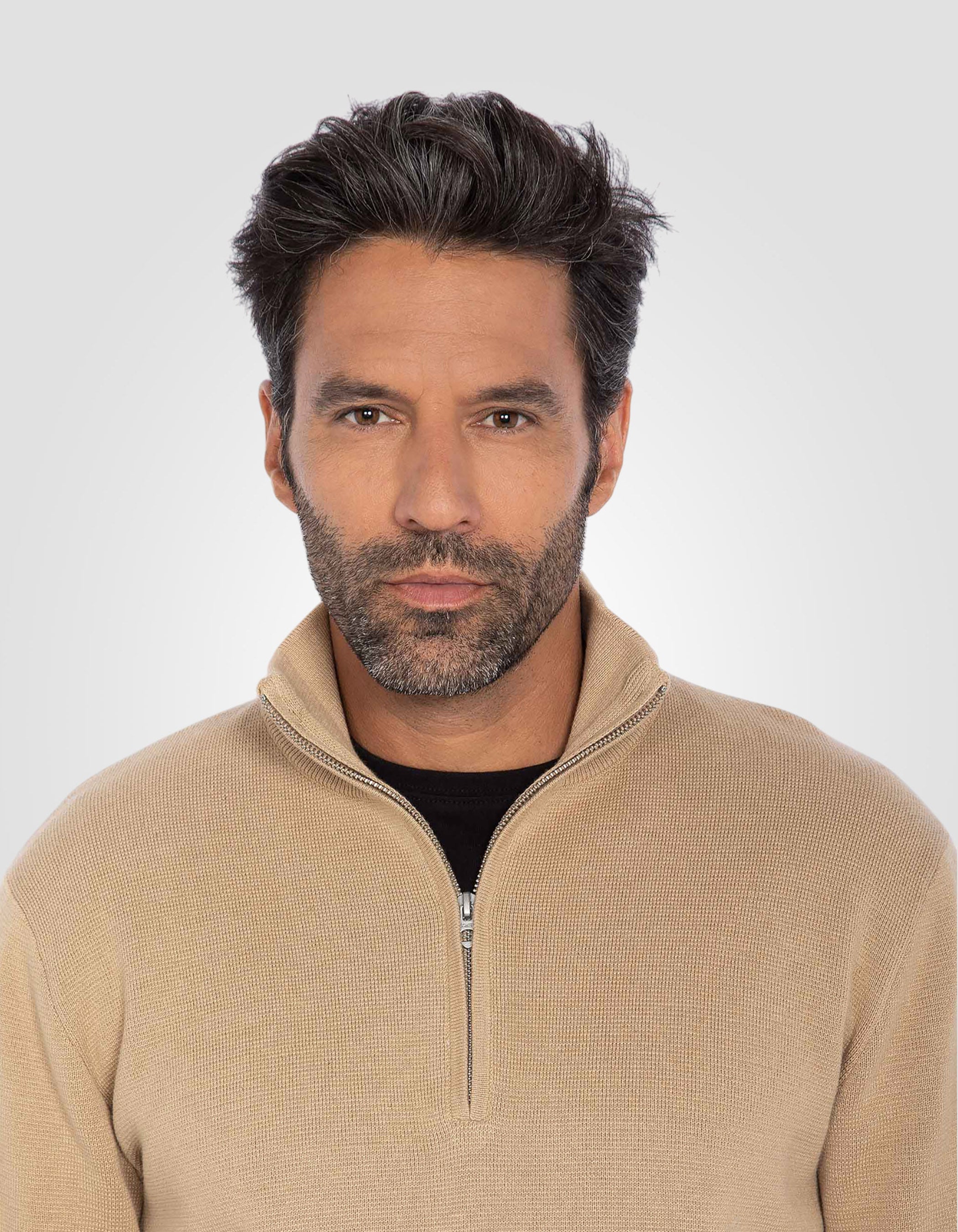 Pull mastic à col zippé-4