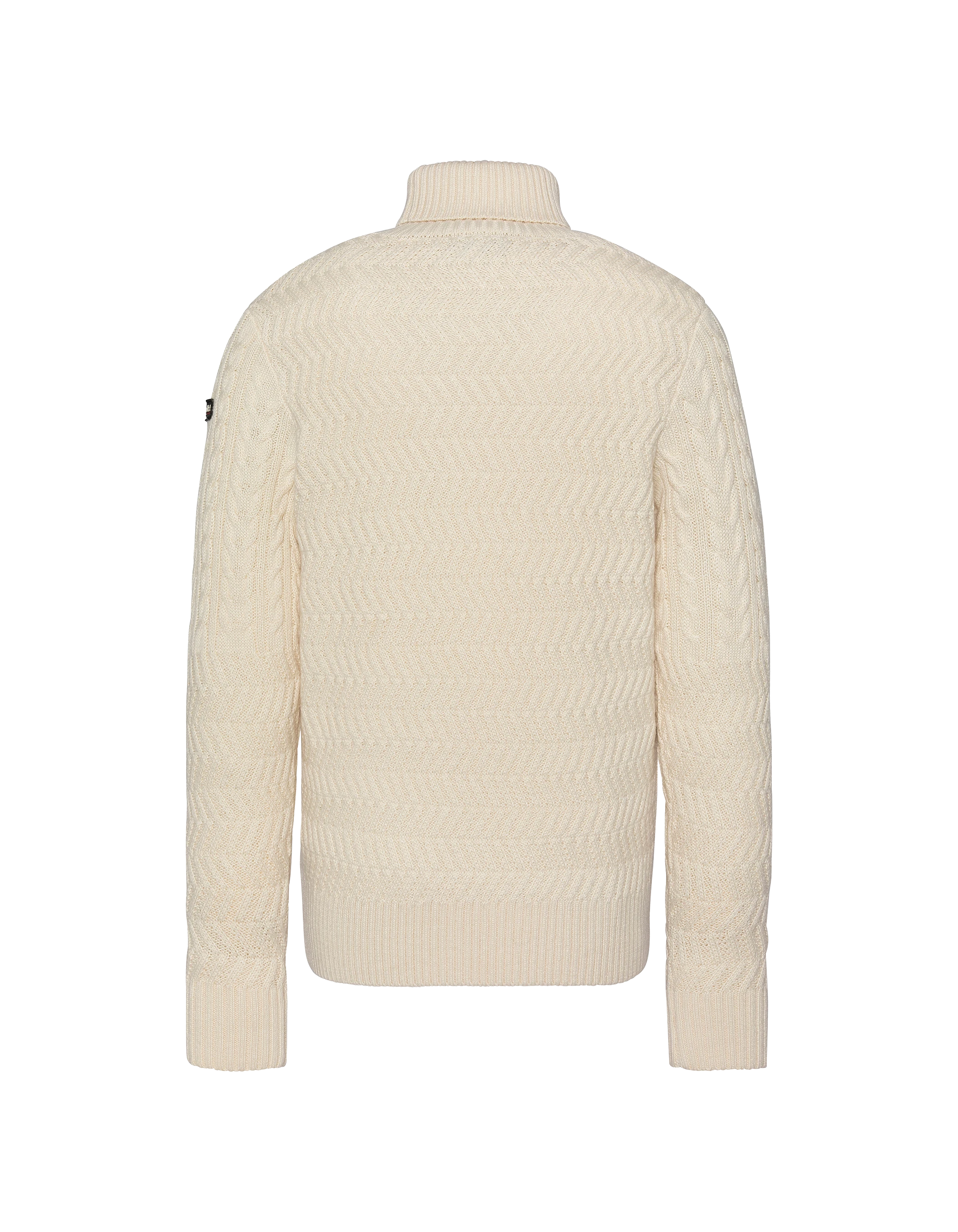 Cuello de tortuga blanco roto, malla retorcida-2