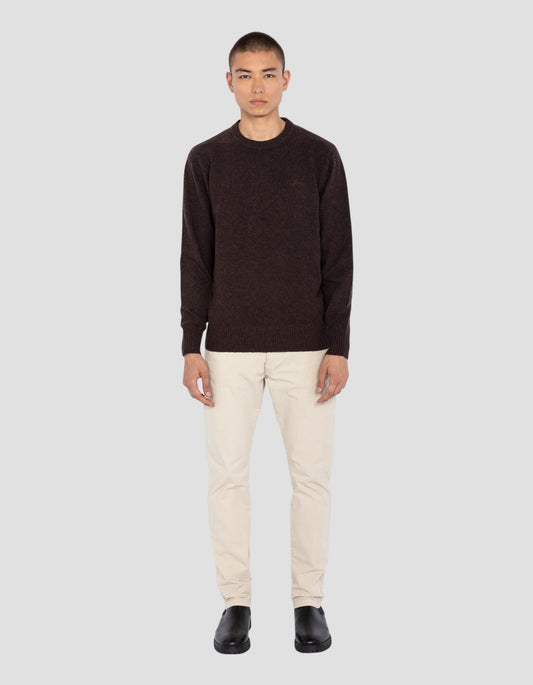 Lambswool Roundkragenfarbe