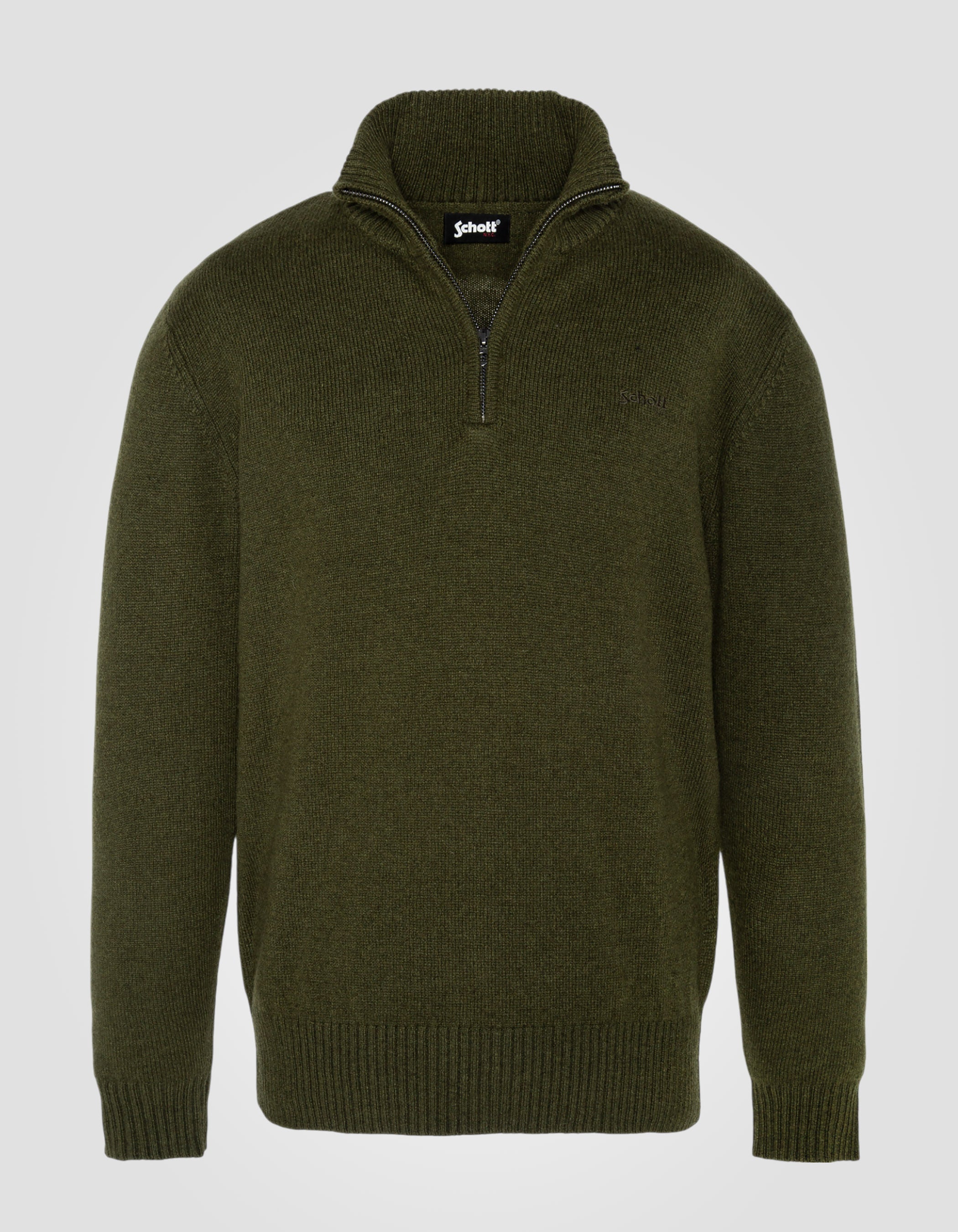 Khaki Trucker -Pullover in Lambswool-2