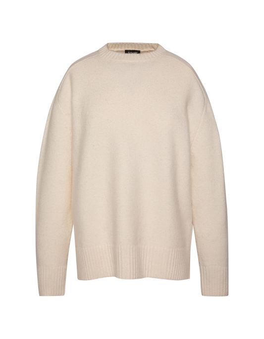 sweater crewneck ecru soft knit