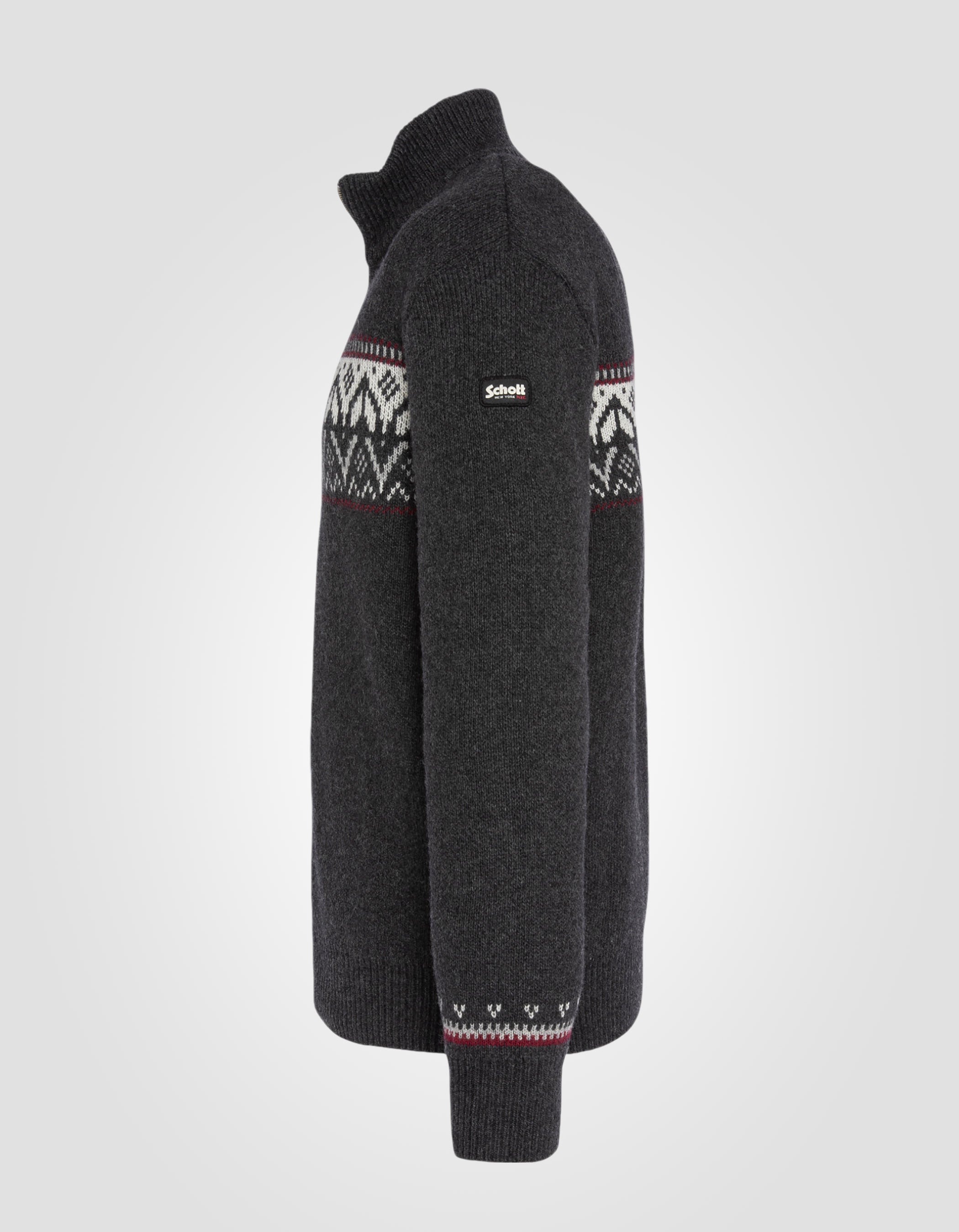 Chaleco con cremallera de antracita al aire libre-5