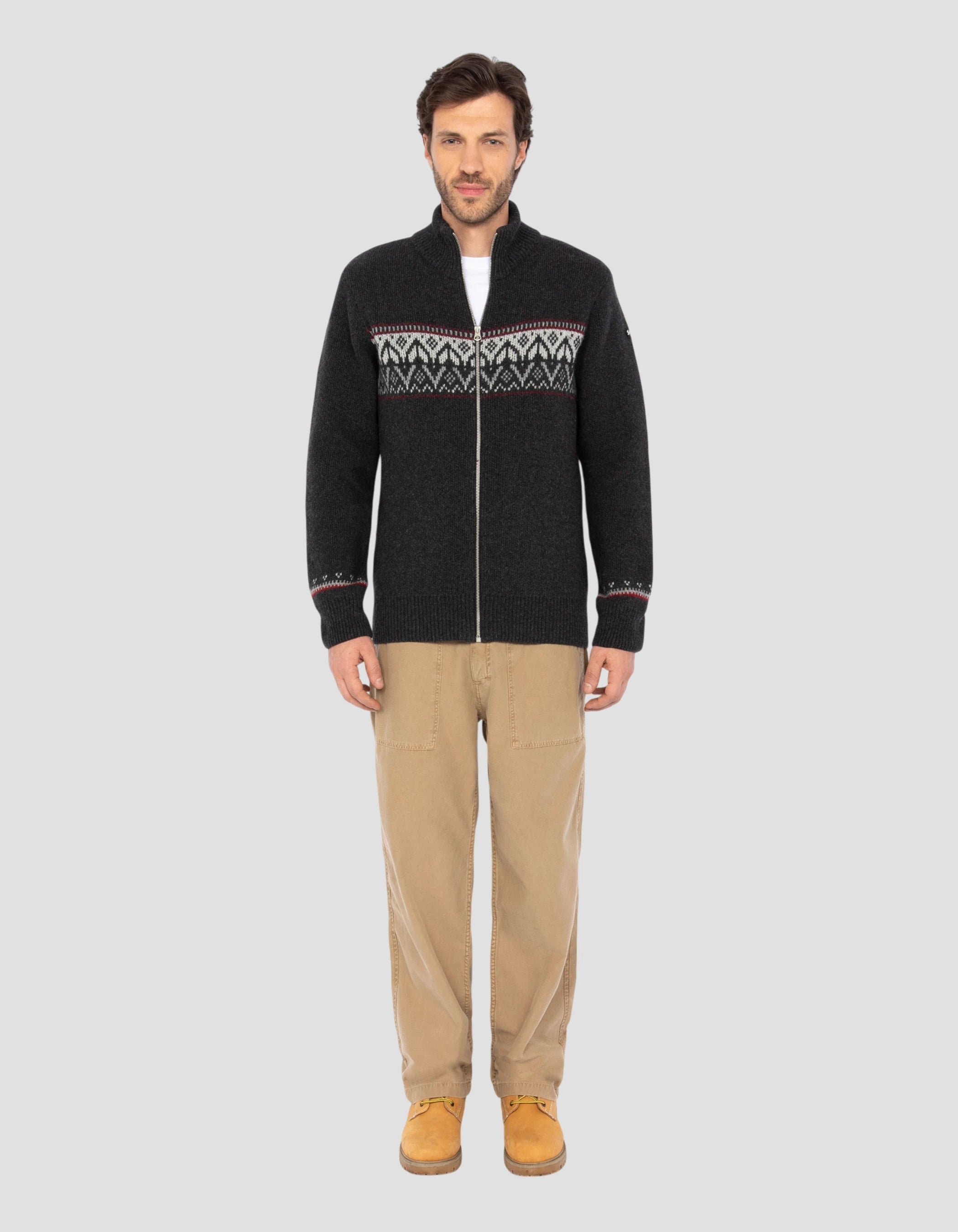 Chaleco con cremallera de antracita al aire libre-1