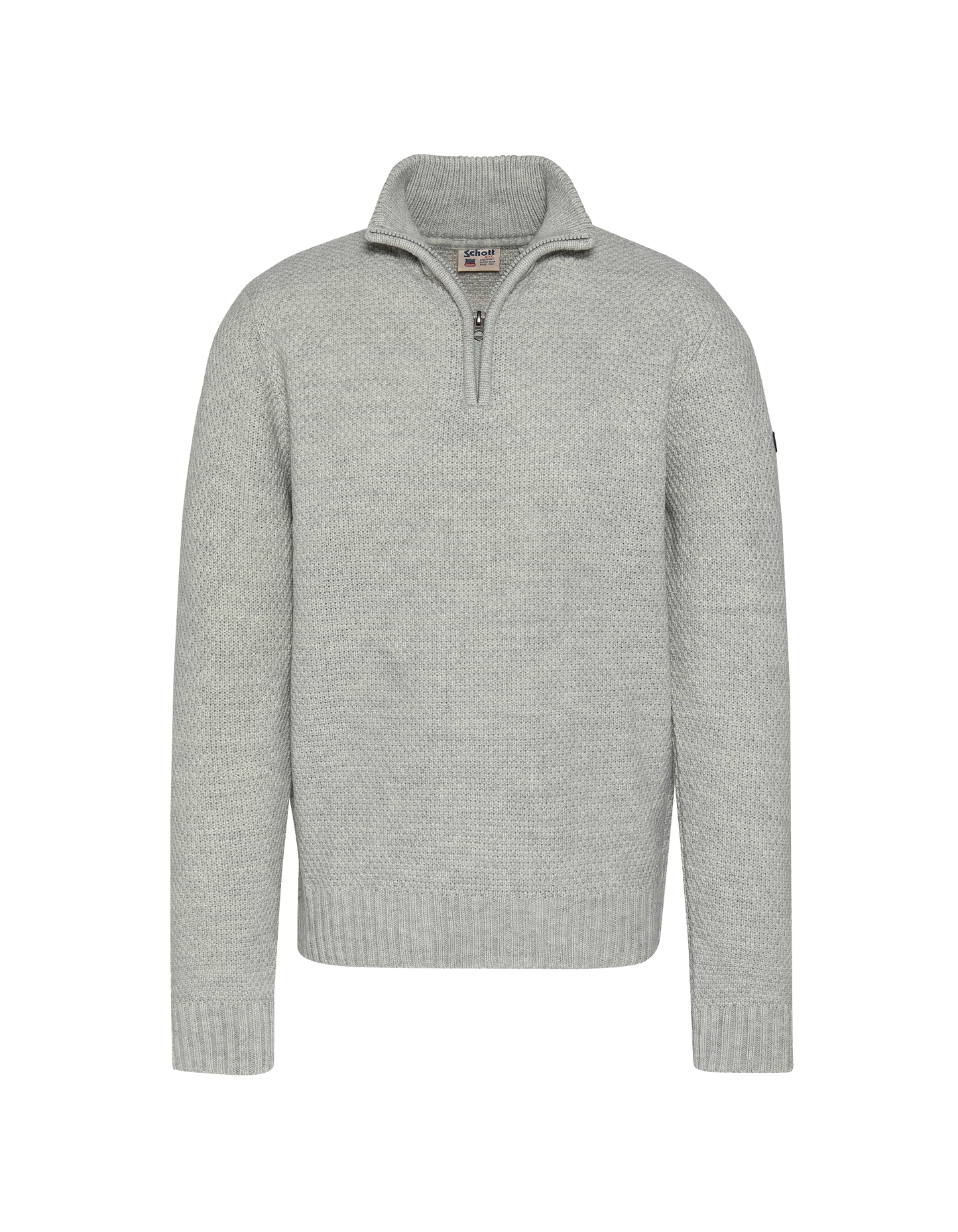 Chinese gray trucker sweater, fancy mesh