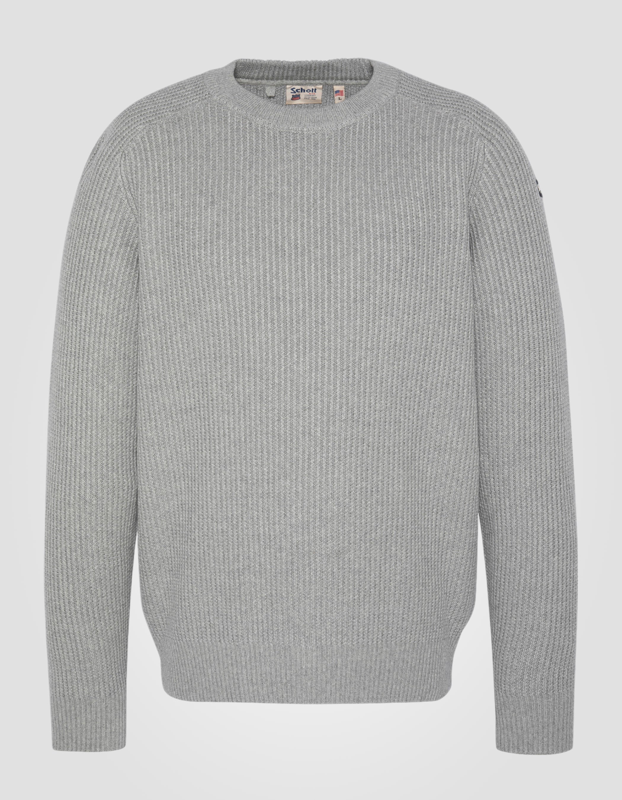 Chinesischer grauer Pullover mit vertikalem Netzspiel-1