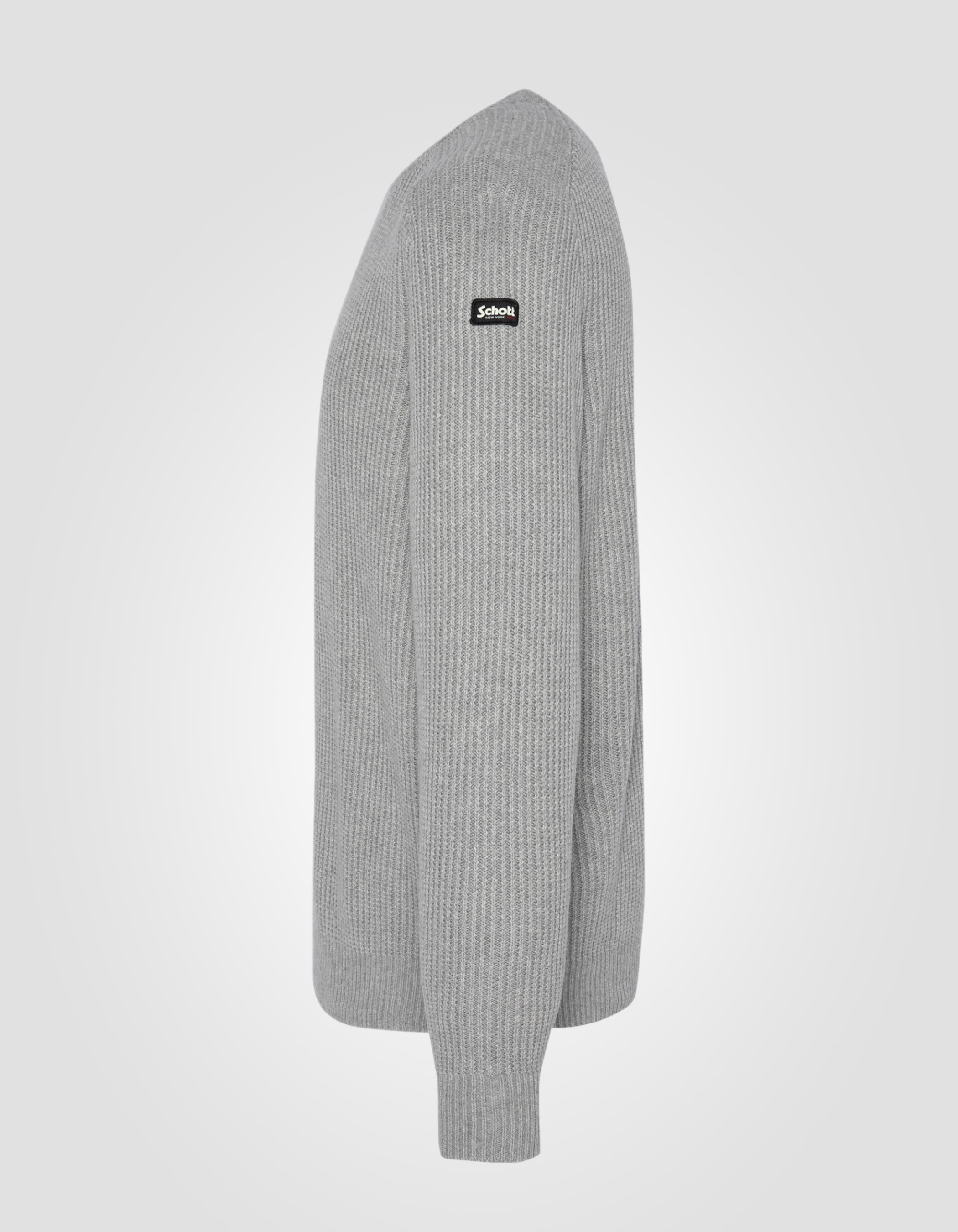 Chinesischer grauer Pullover mit vertikalem Netzspiel-3
