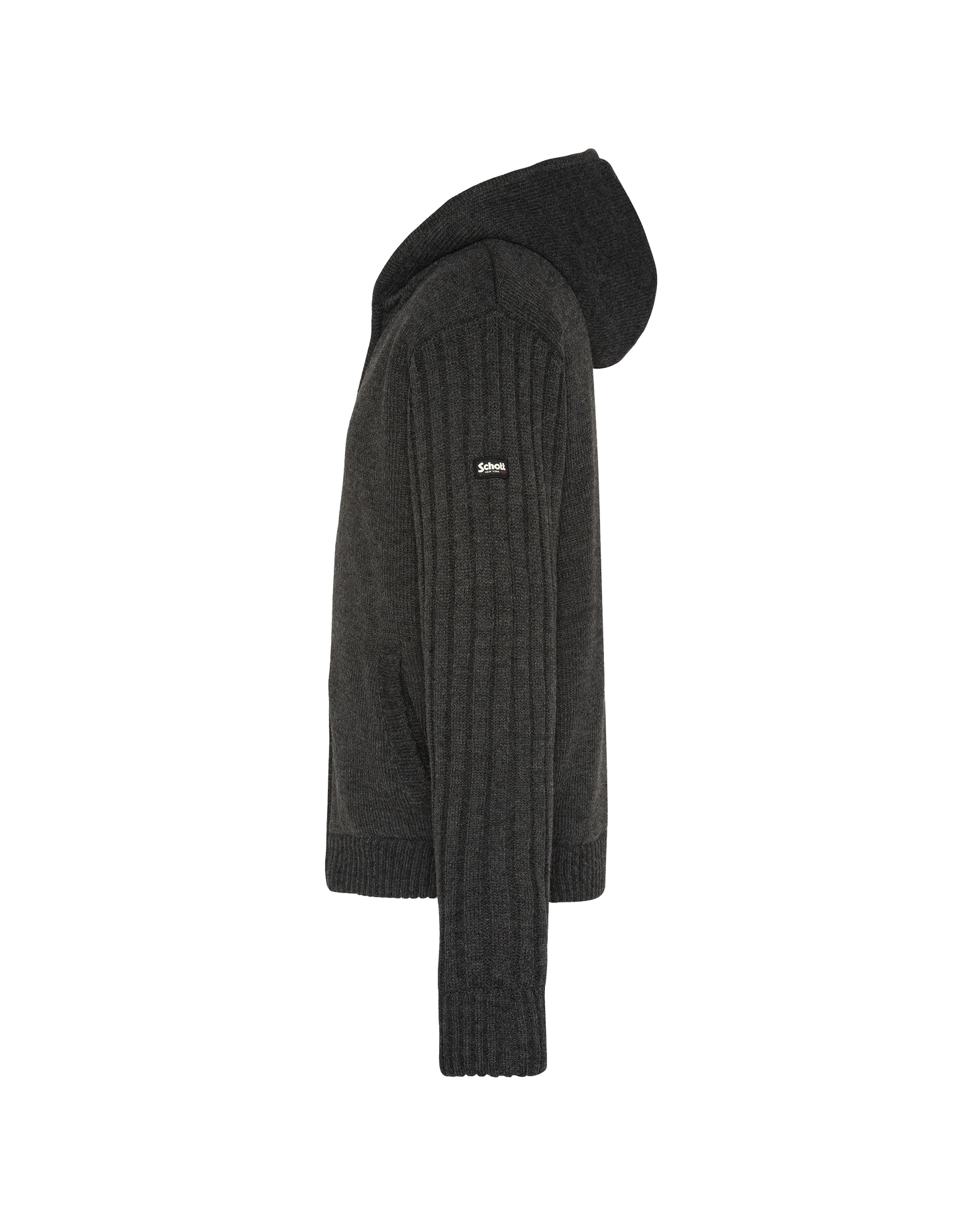 Giubbotto antracite foderato di sherpa