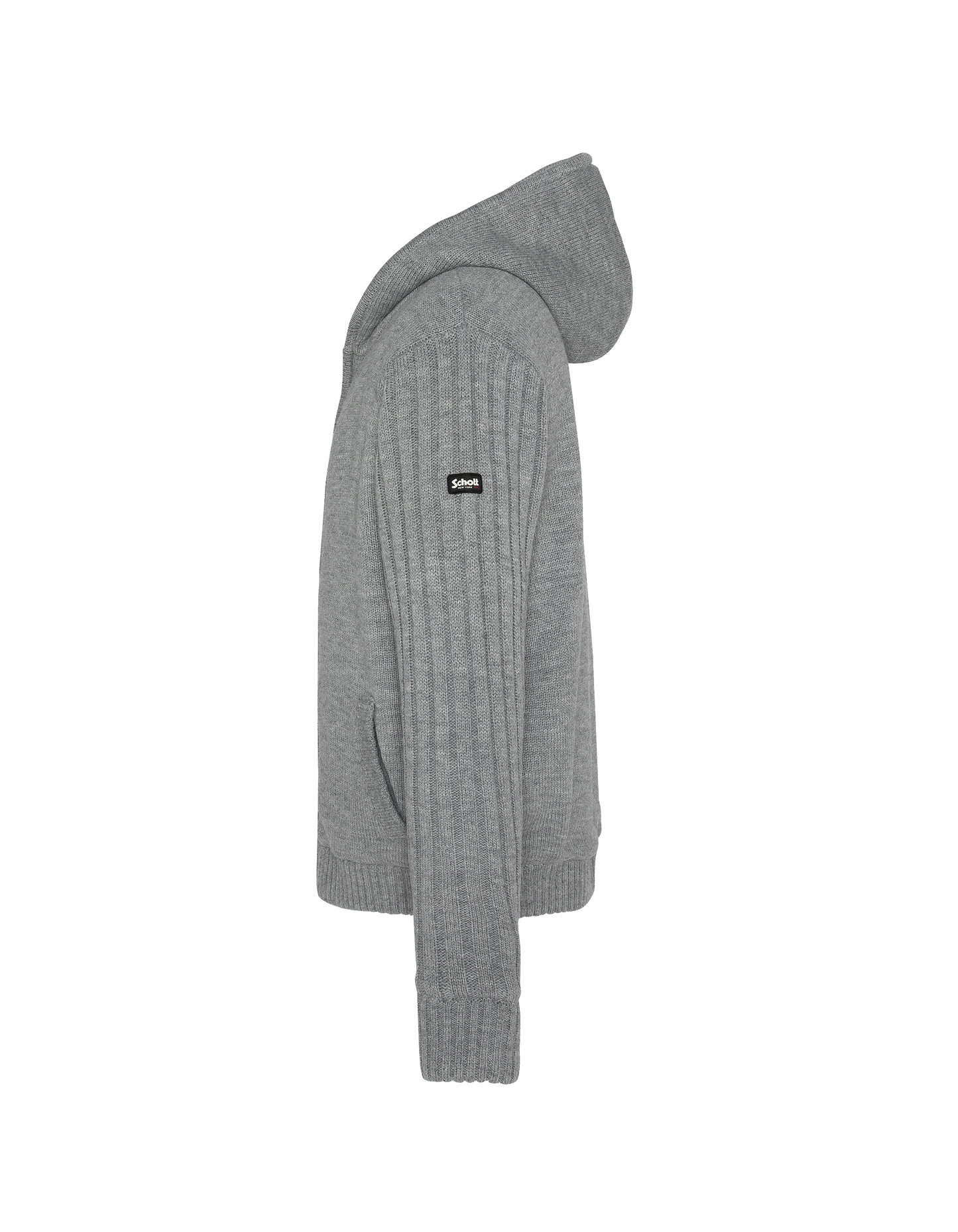 Sherpa lined hooded gray vest