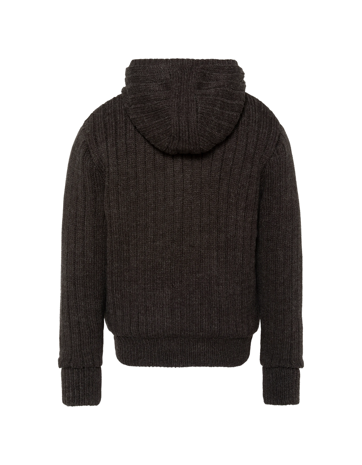 Gilet côtelé à capuche anthracite doublé sherpa