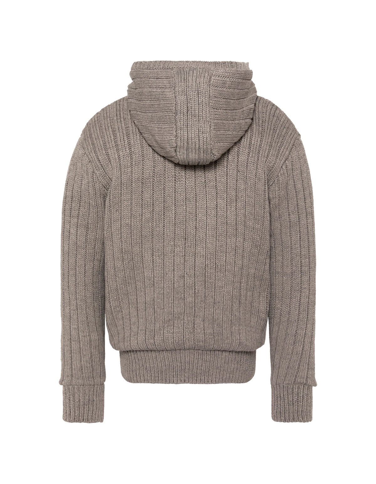 Gilet côtelé à capuche gris chiné doublé sherpa
