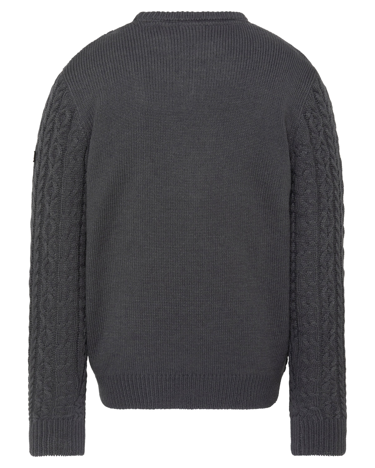 Jersey de ochos con cuello redondo antracita