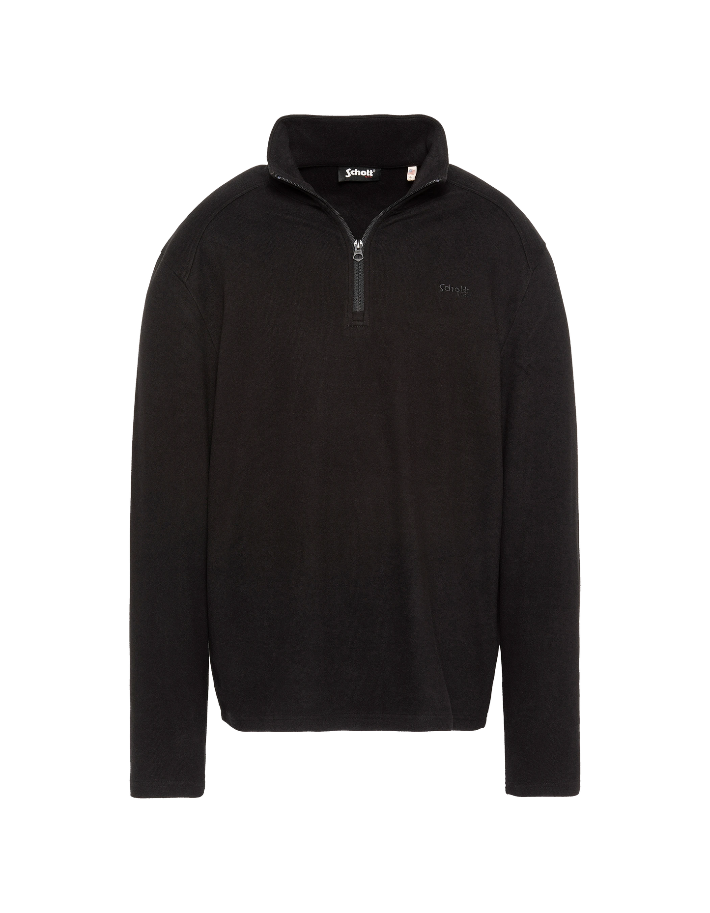 Unverzichtbarer schwarzer Pullover mit Trucker-Ausschnitt
