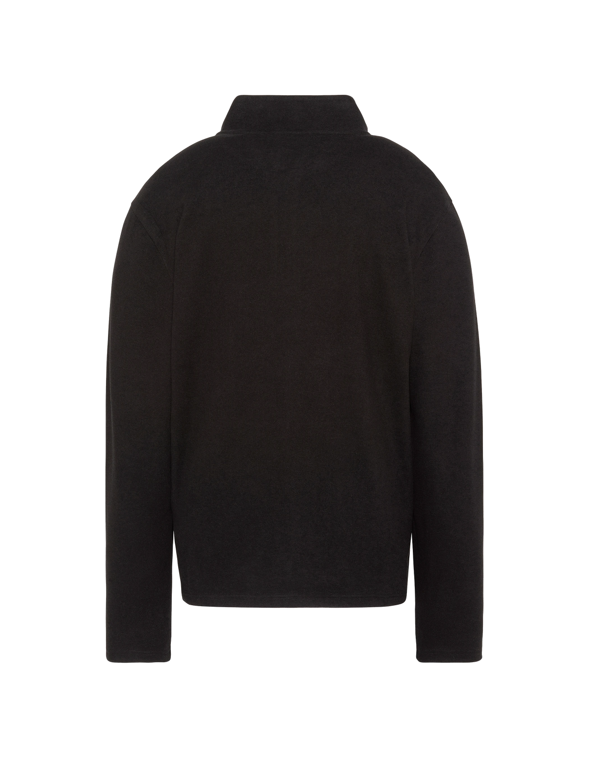Unverzichtbarer schwarzer Pullover mit Trucker-Ausschnitt