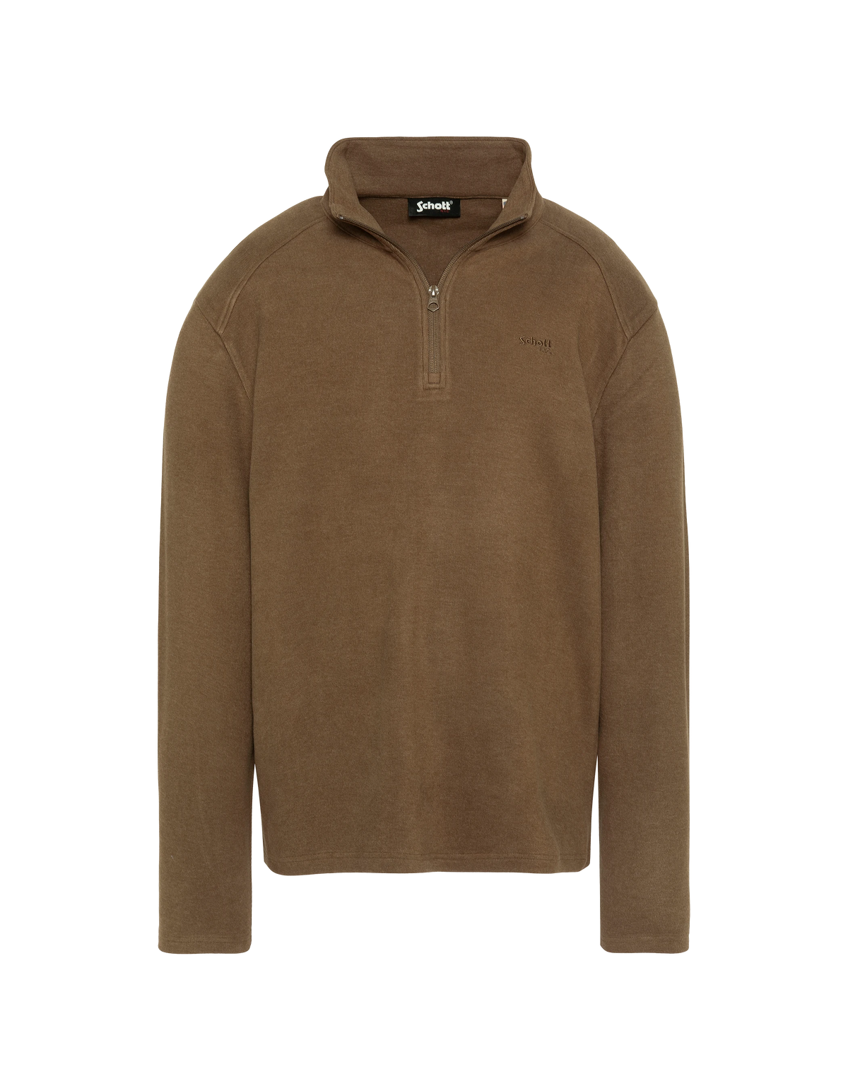 sweater essential quarter zip collar mole-1