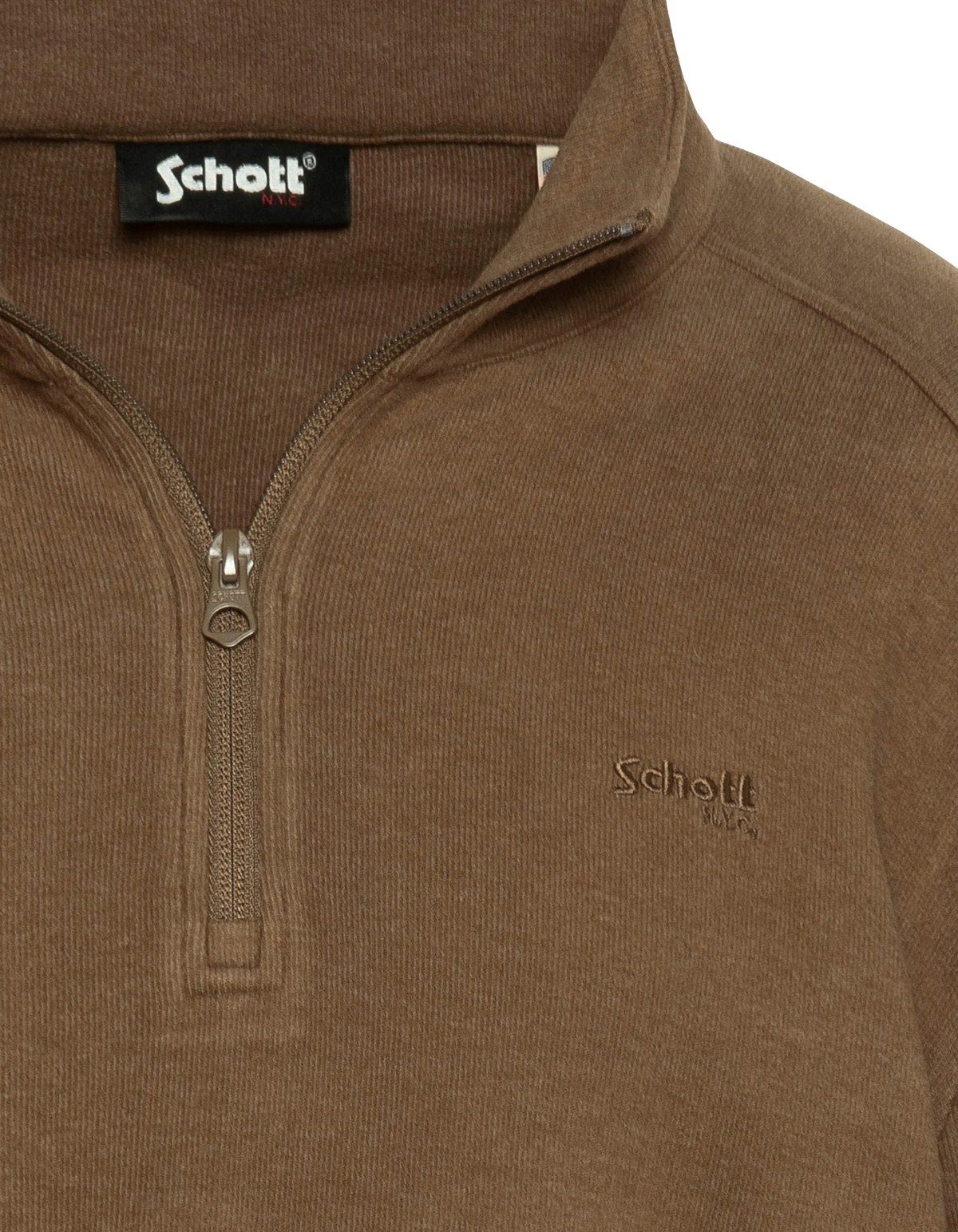 sweater essential quarter zip collar mole