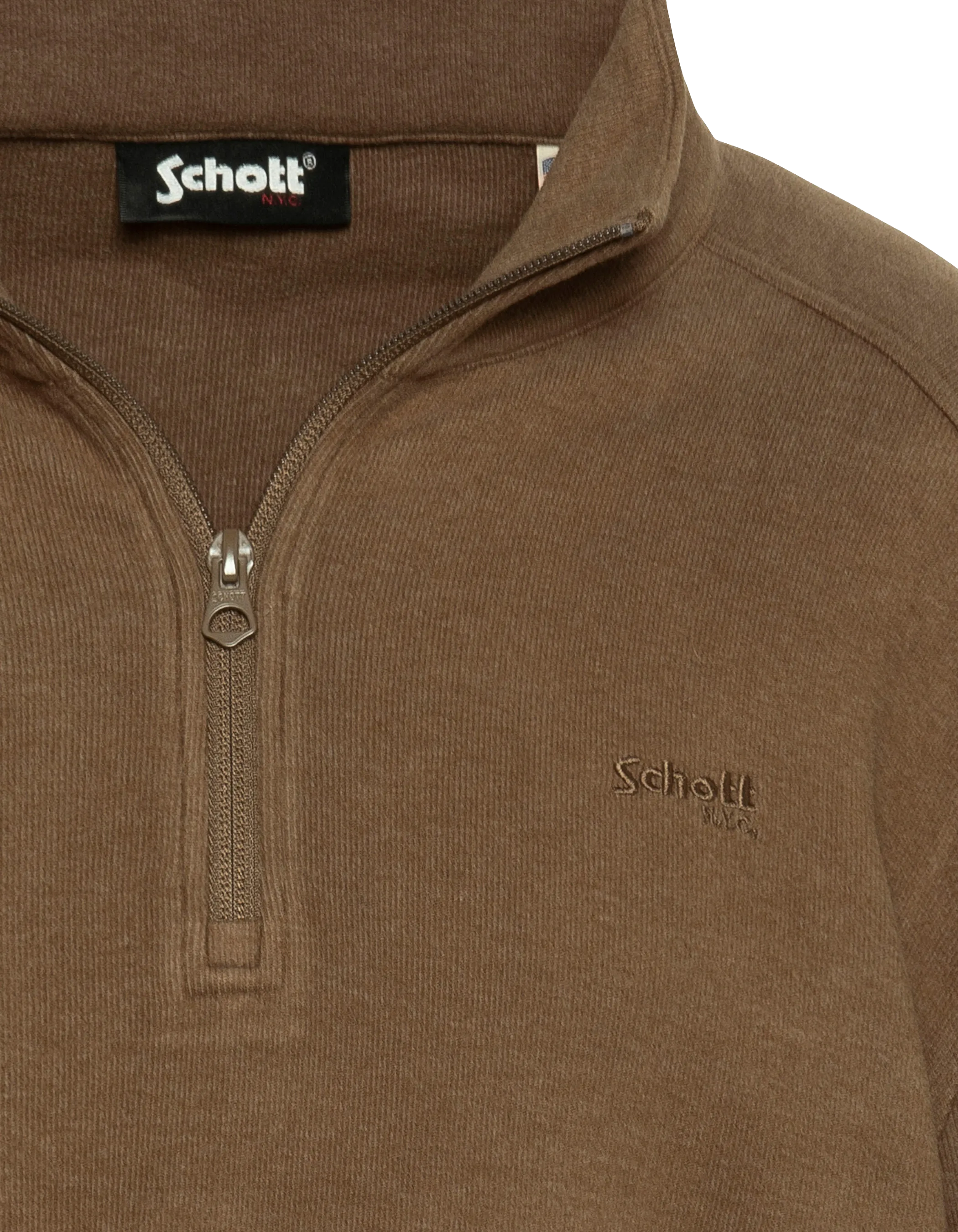 sweater essential quarter zip collar mole-3