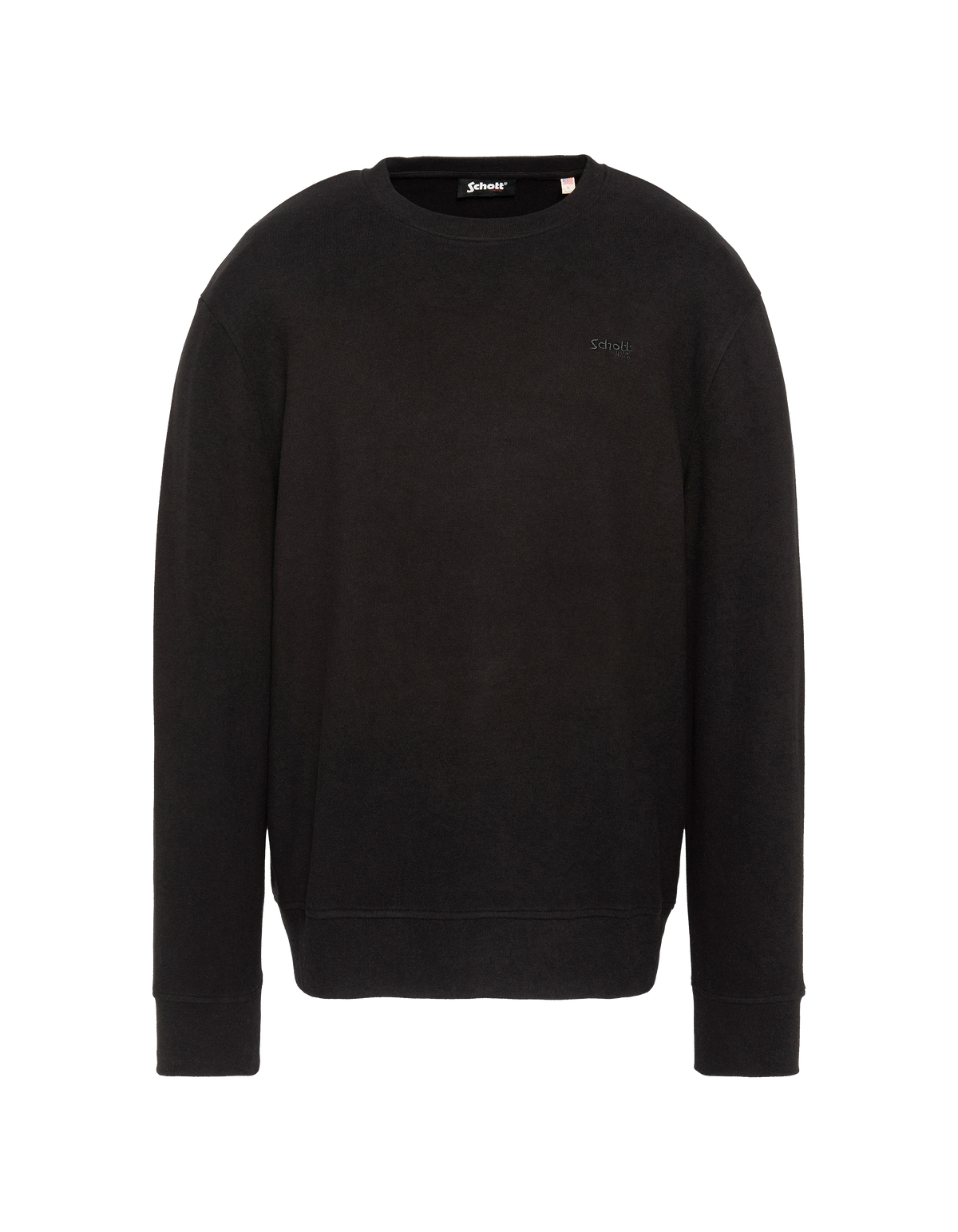 Maglione girocollo nero essenziale-1