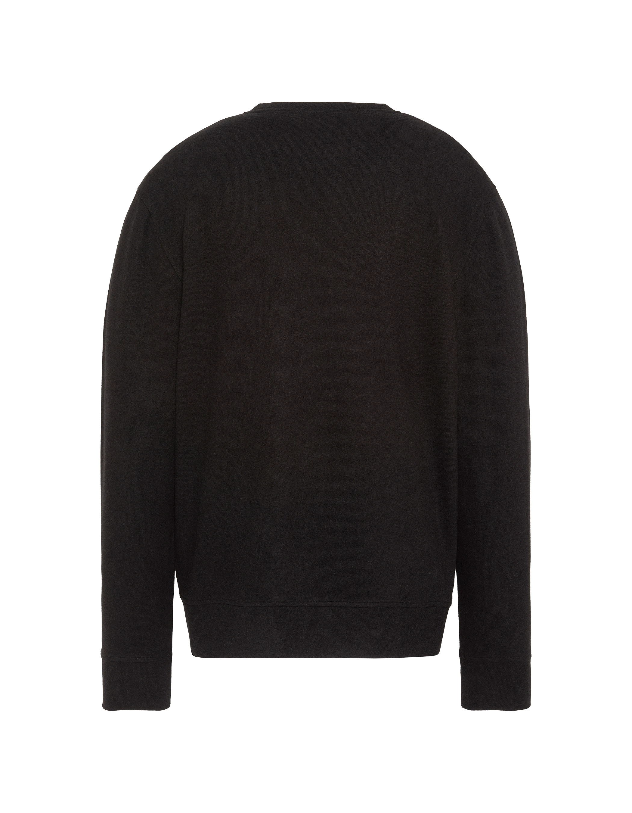 Maglione girocollo nero essenziale-2
