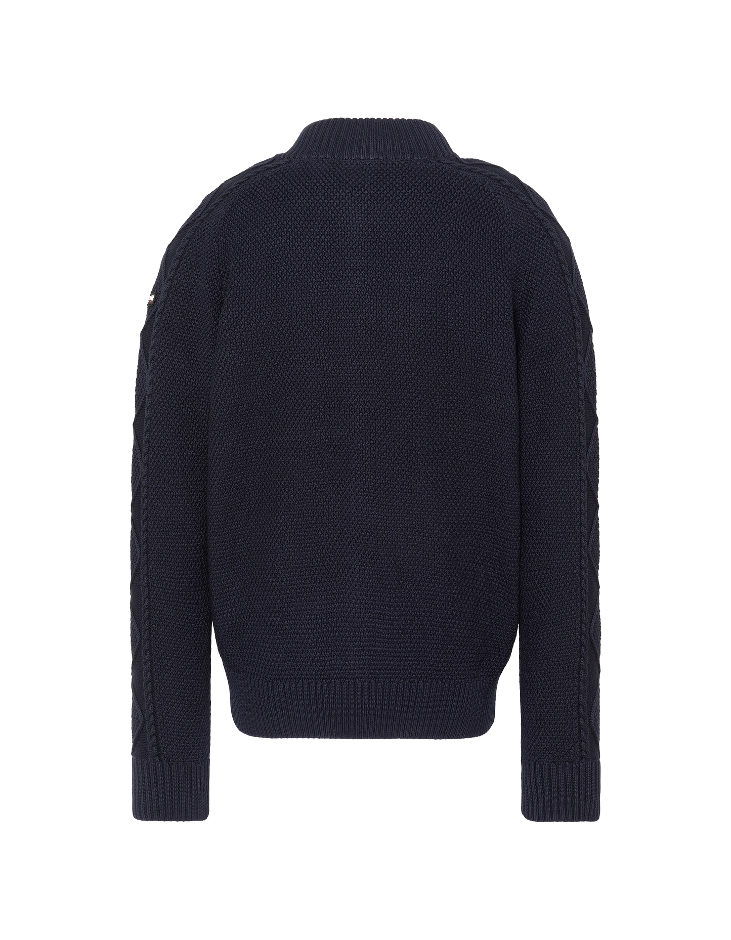 Marineblauer, strukturierter Strick-Cardigan