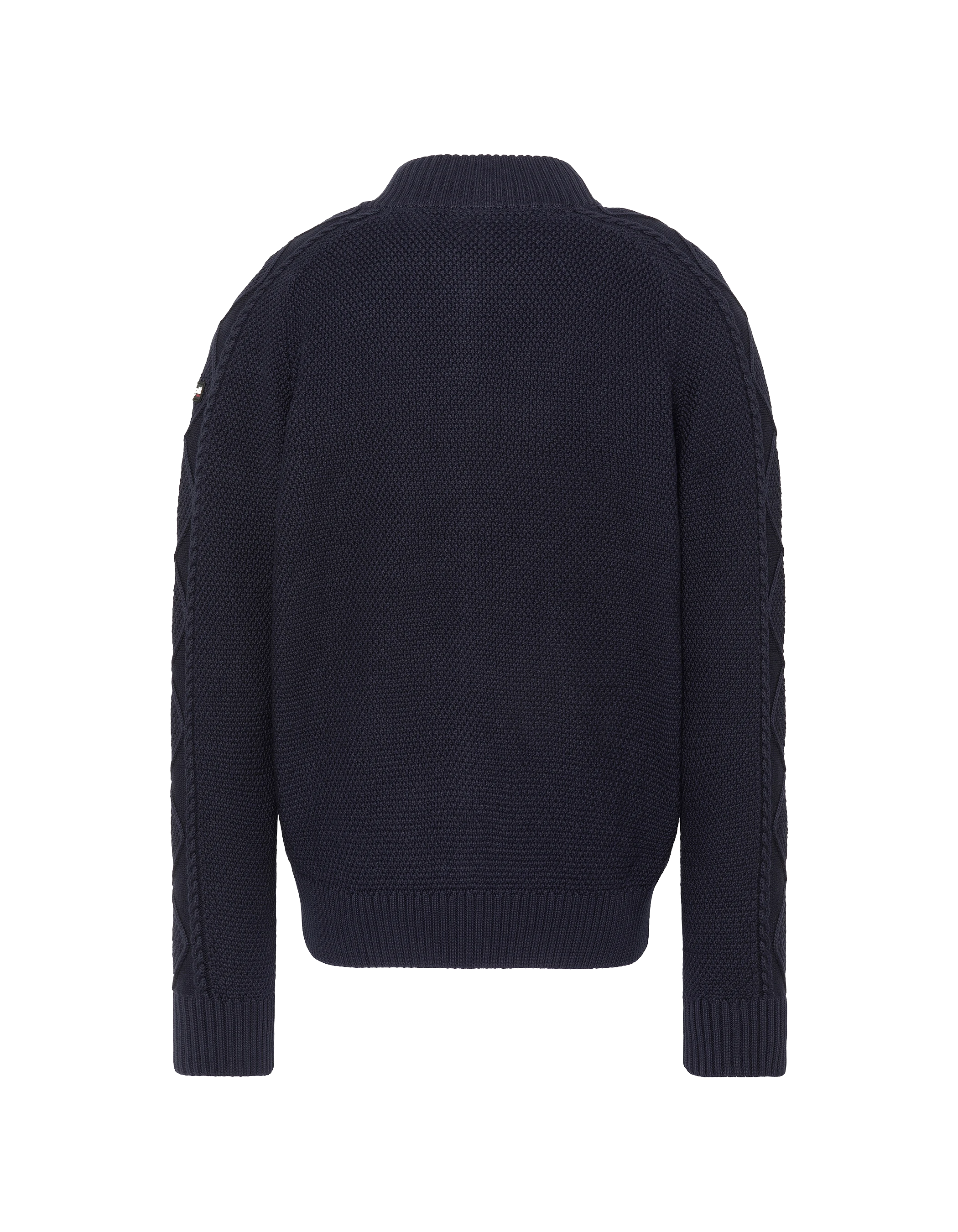 Marineblauer, strukturierter Strick-Cardigan-2