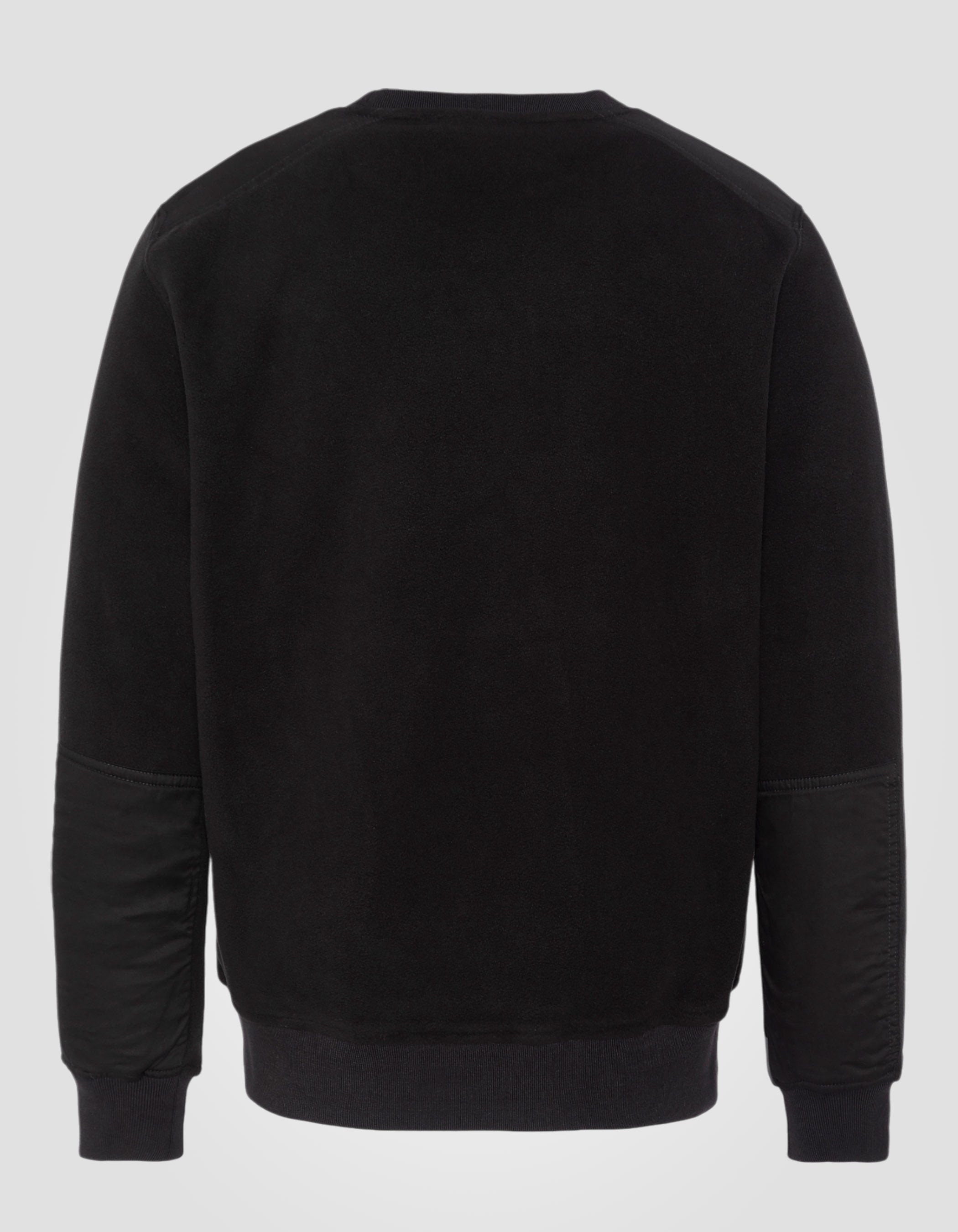 Pile nera con collo rotondo contrastante-2