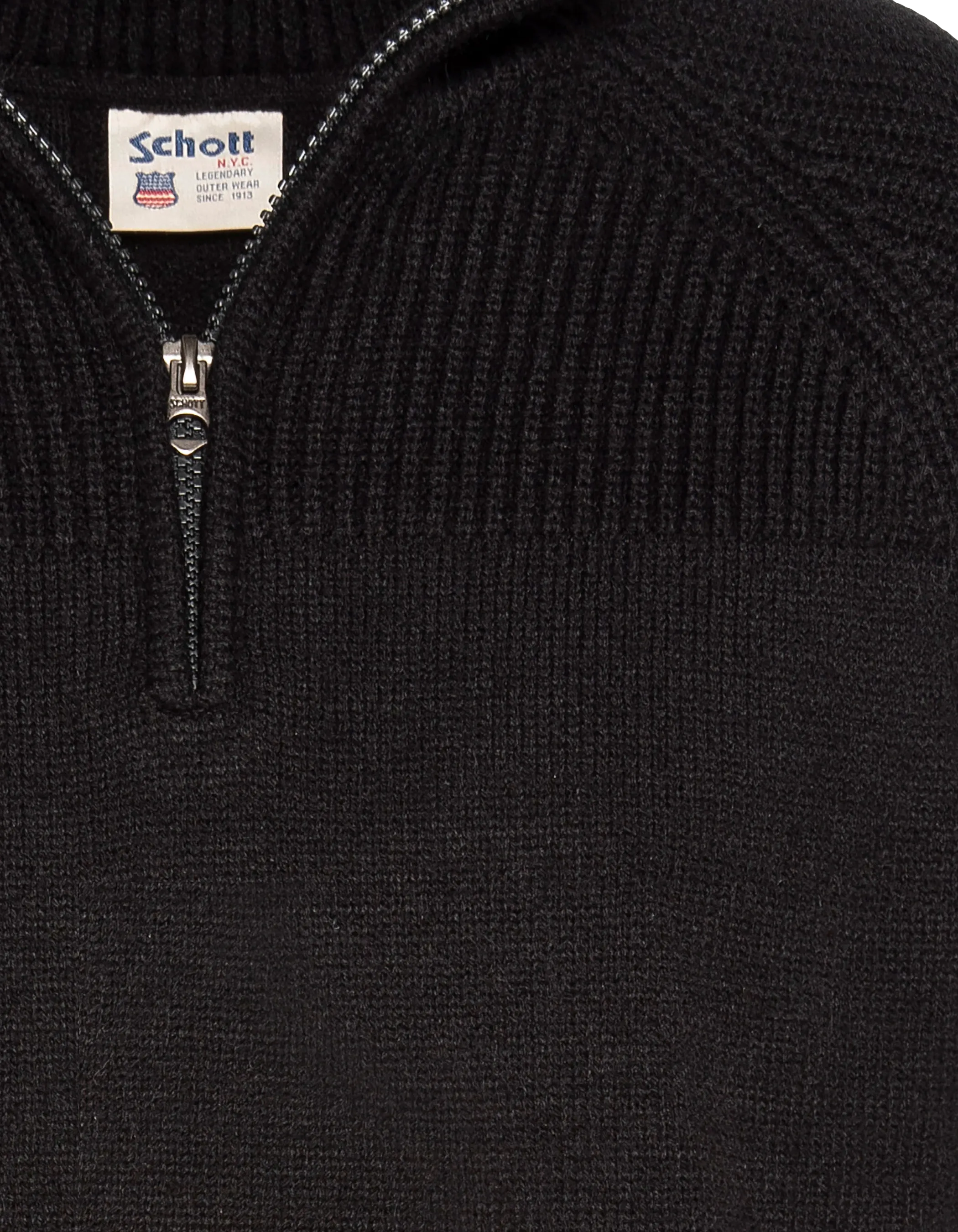 Navy blue trucker sweater-4