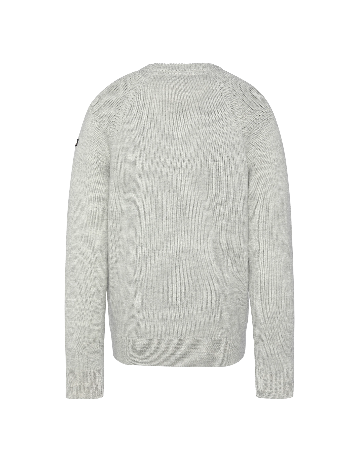 Pull col rond gris chiné