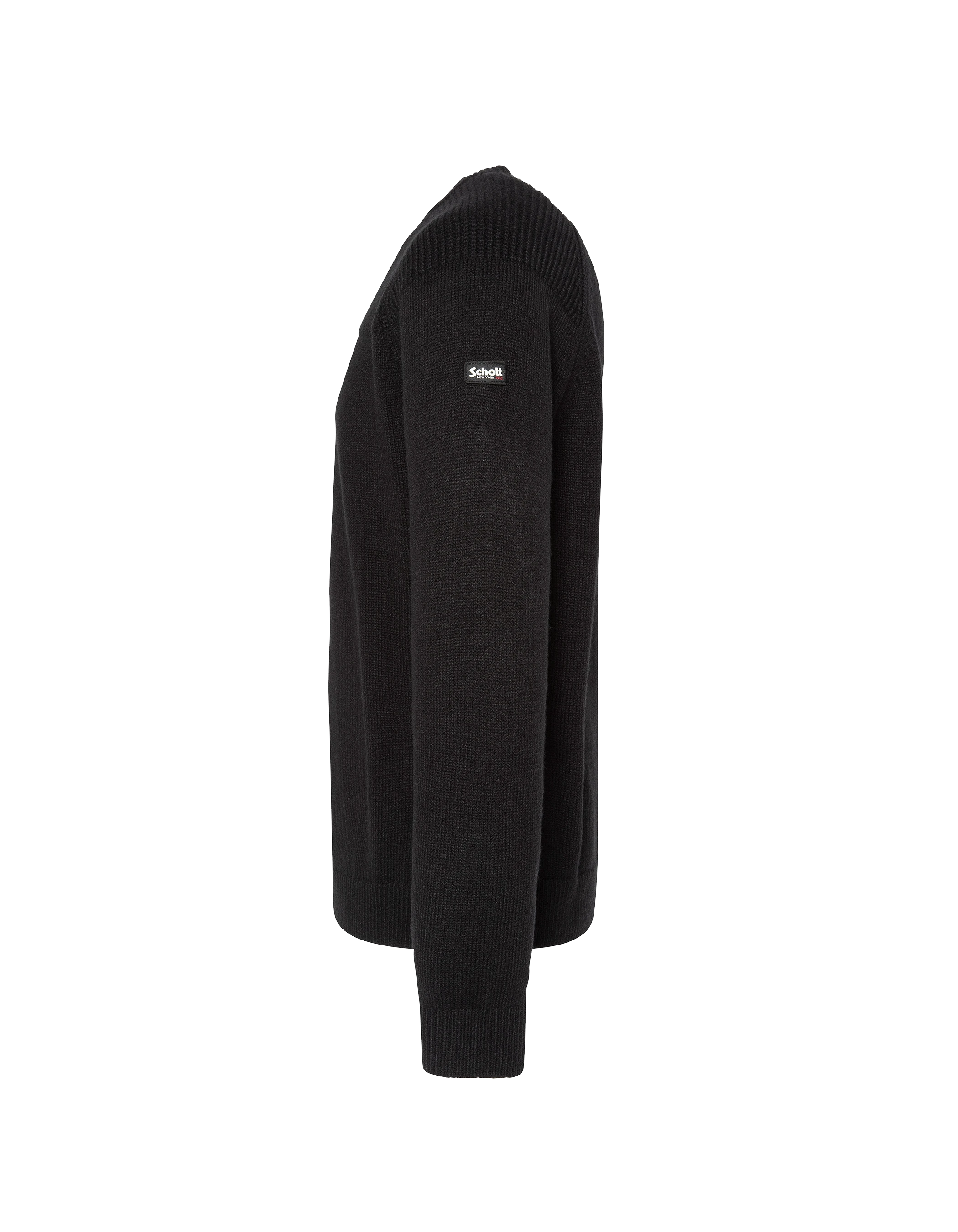 Pull col rond bleu marine-3