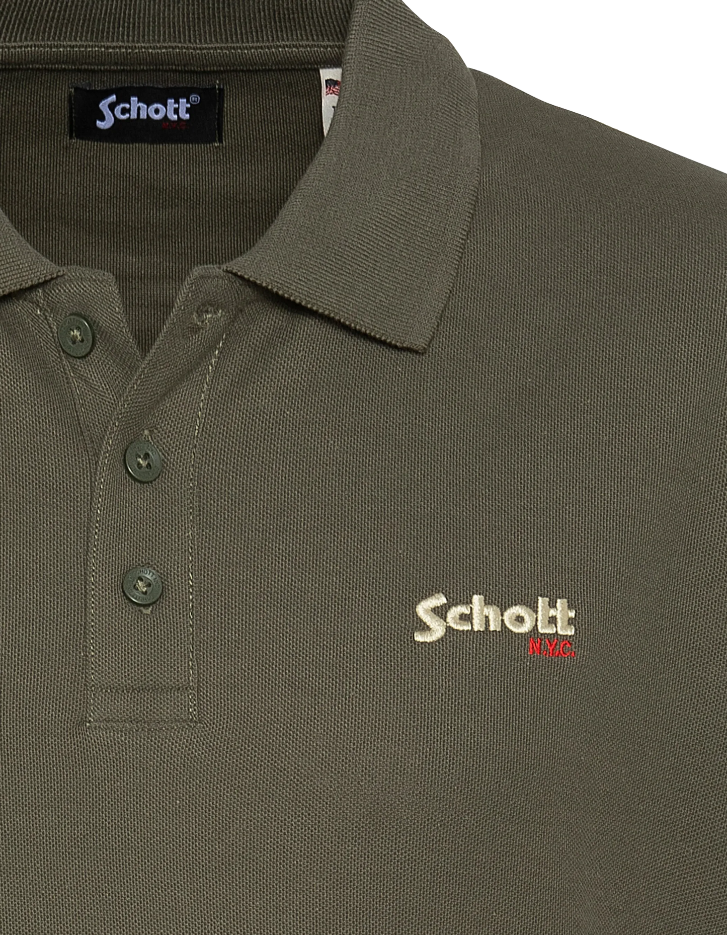 Kaki Polo in pique cotone