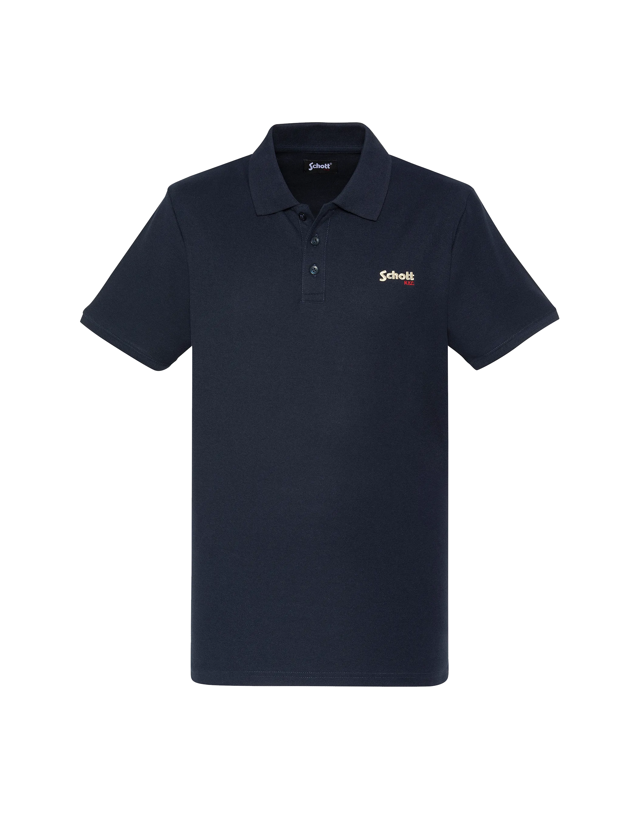 Shirt blu blu navy in cotone da immersione-1