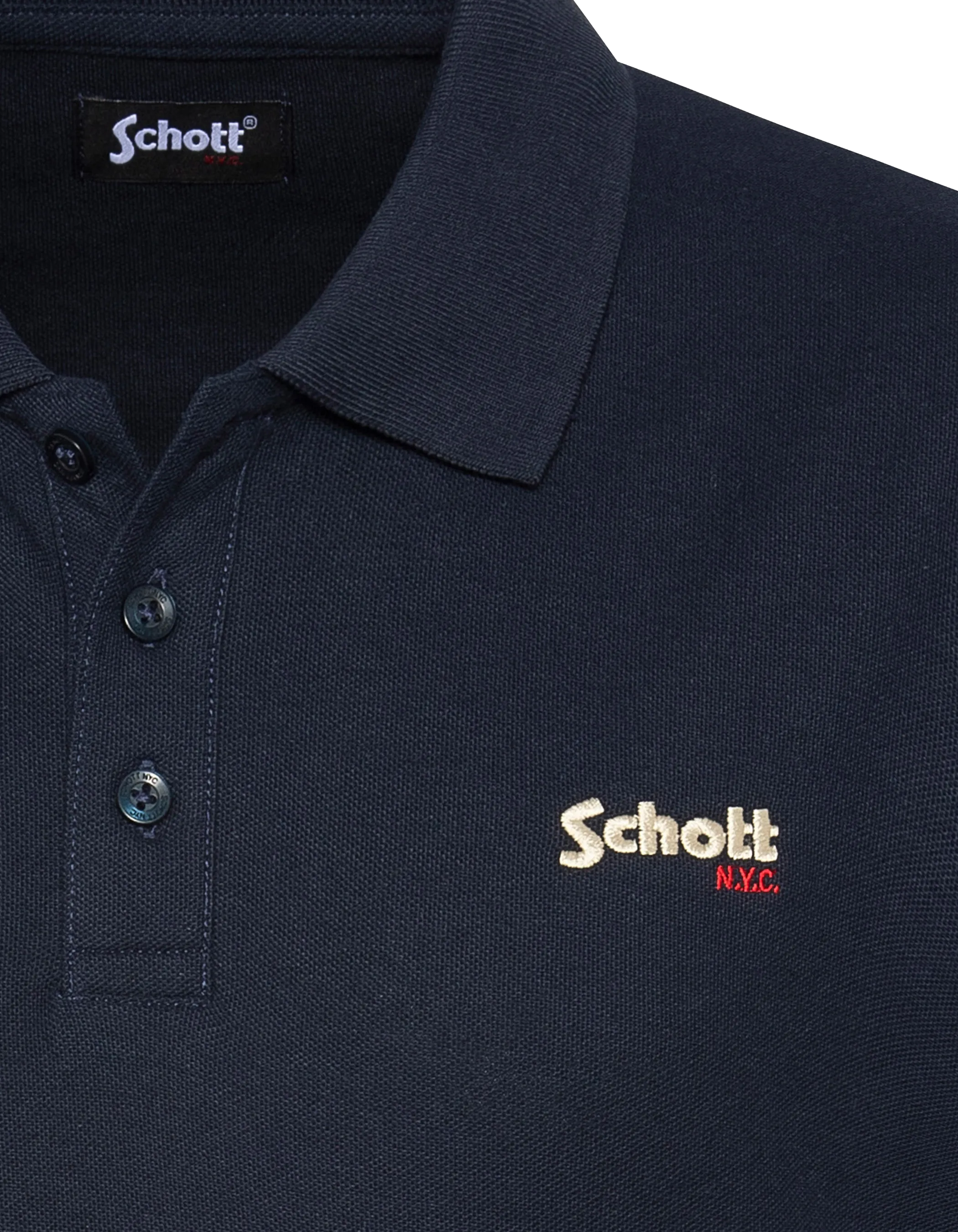 Shirt blu blu navy in cotone da immersione-3