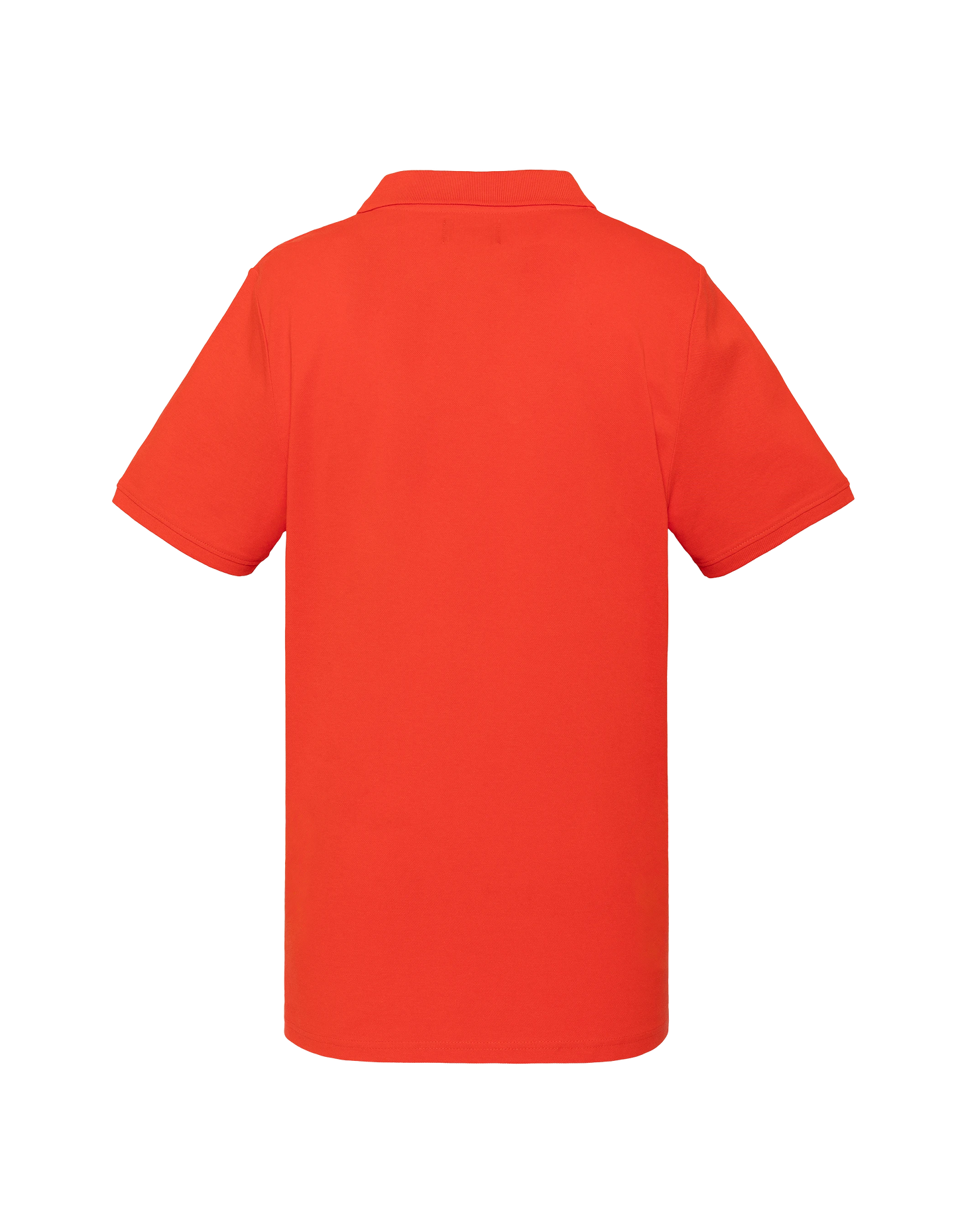 Orangefarbenes Poloshirt aus Baumwollpiqué