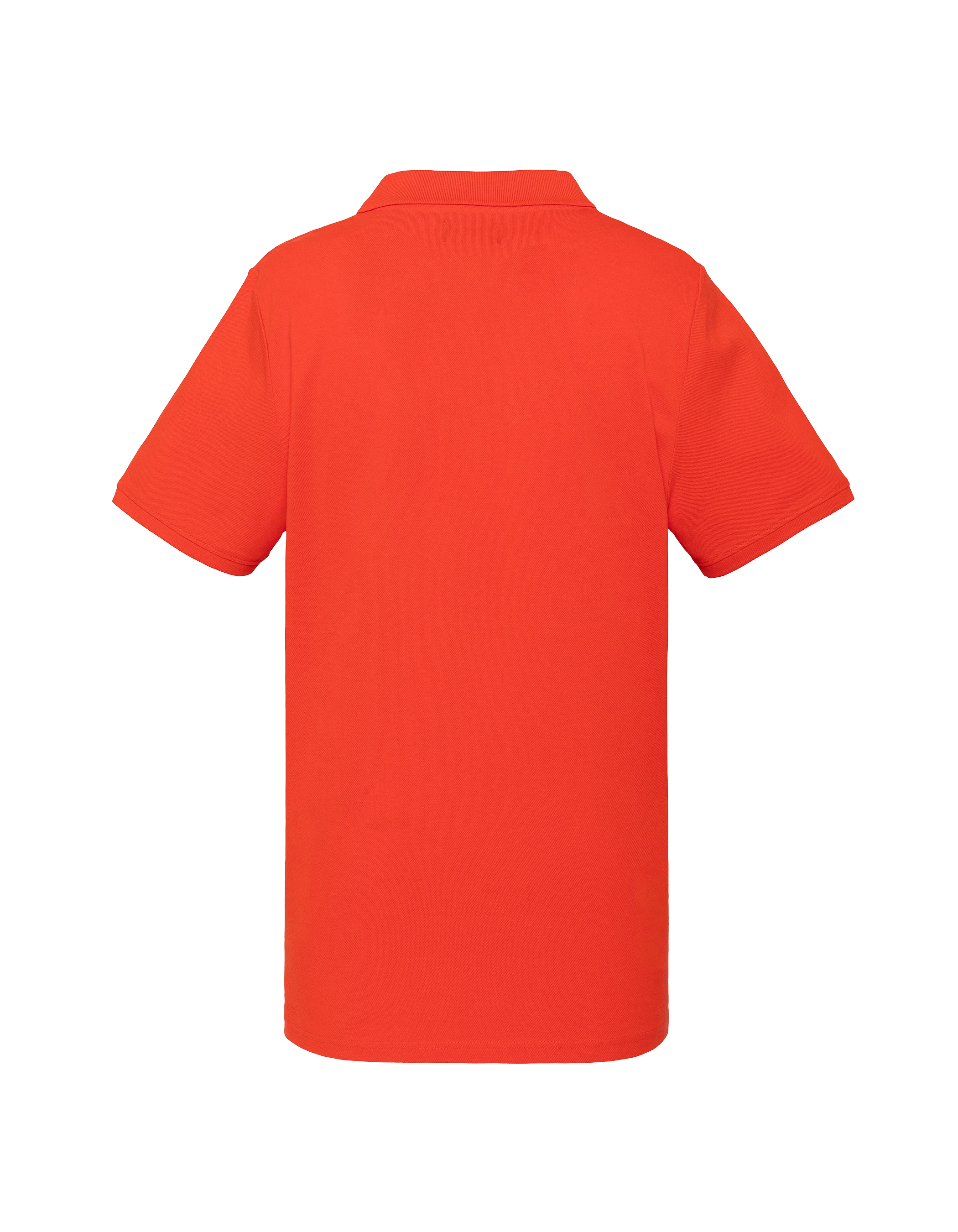 Orangefarbenes Poloshirt aus Baumwollpiqué-2