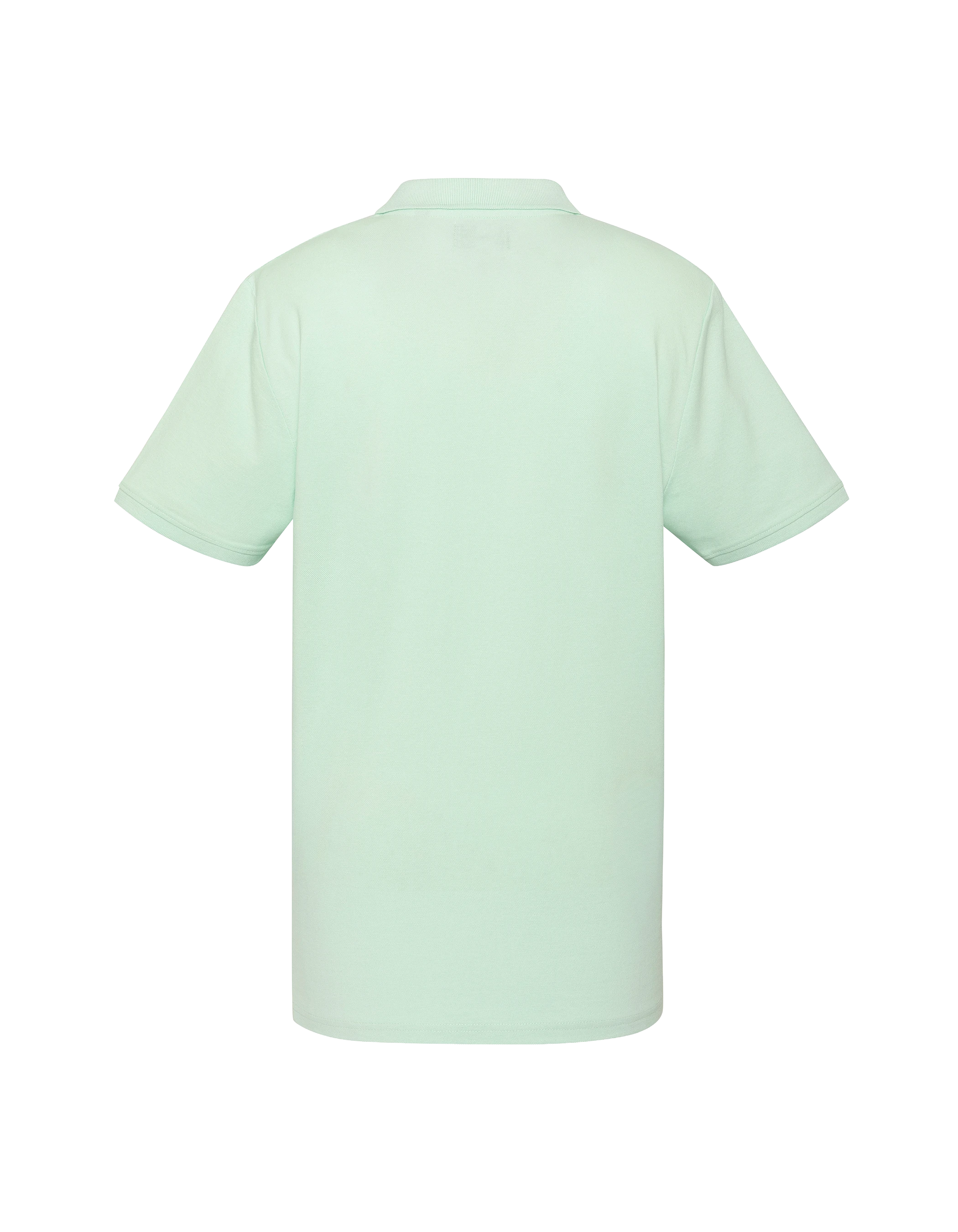 Pastellgrünes Poloshirt aus Baumwollpiqué-2