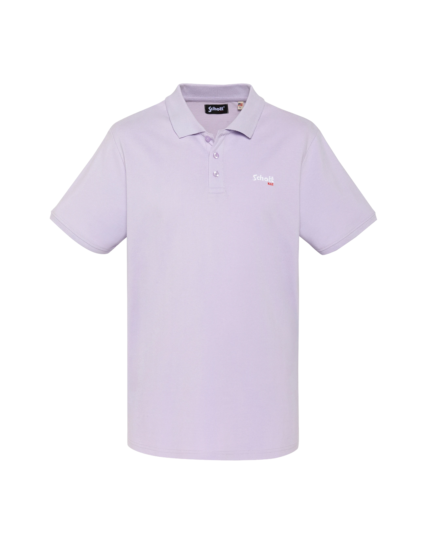 Pastellviolettes Poloshirt aus Baumwollpiqué