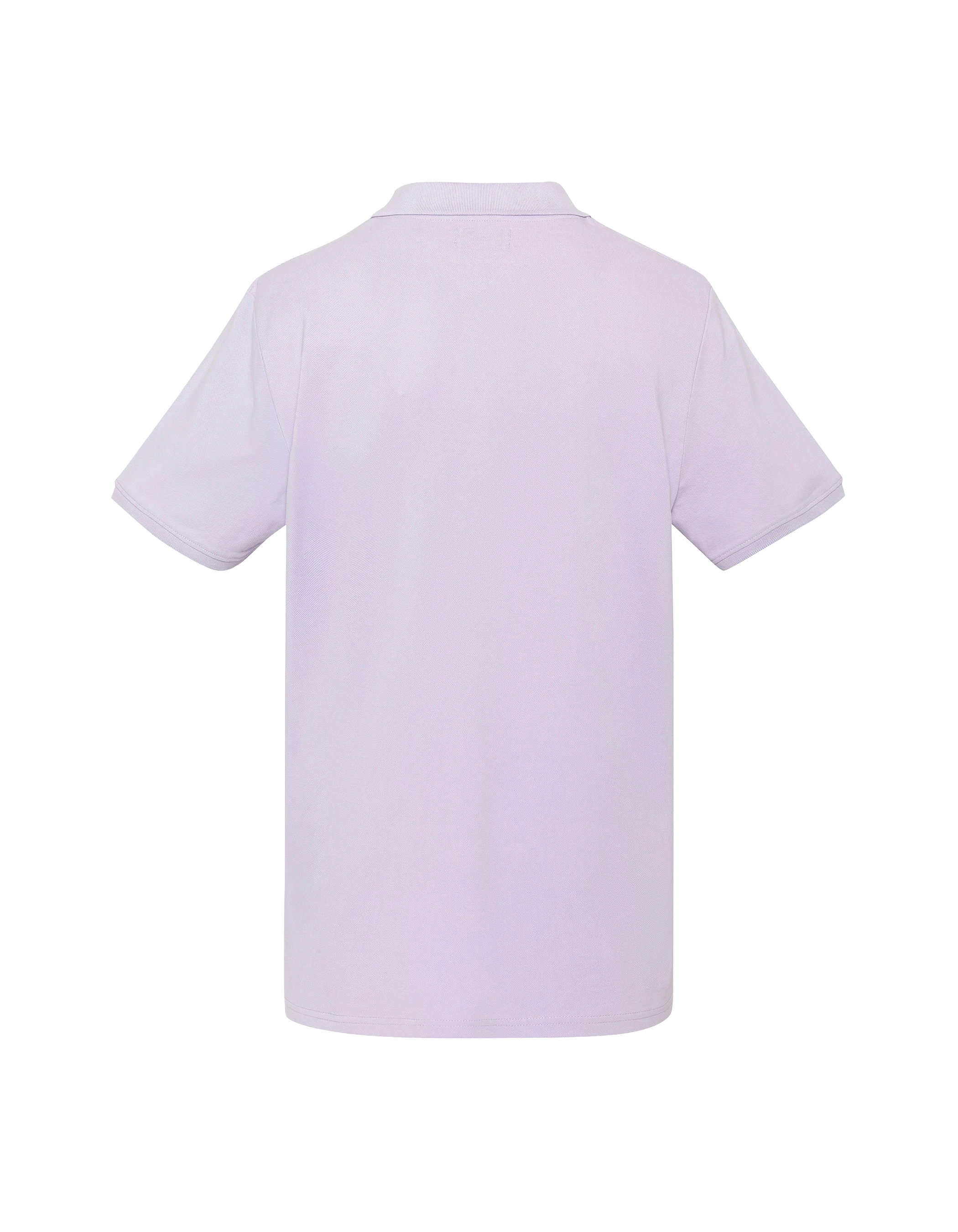 Pastellviolettes Poloshirt aus Baumwollpiqué-2