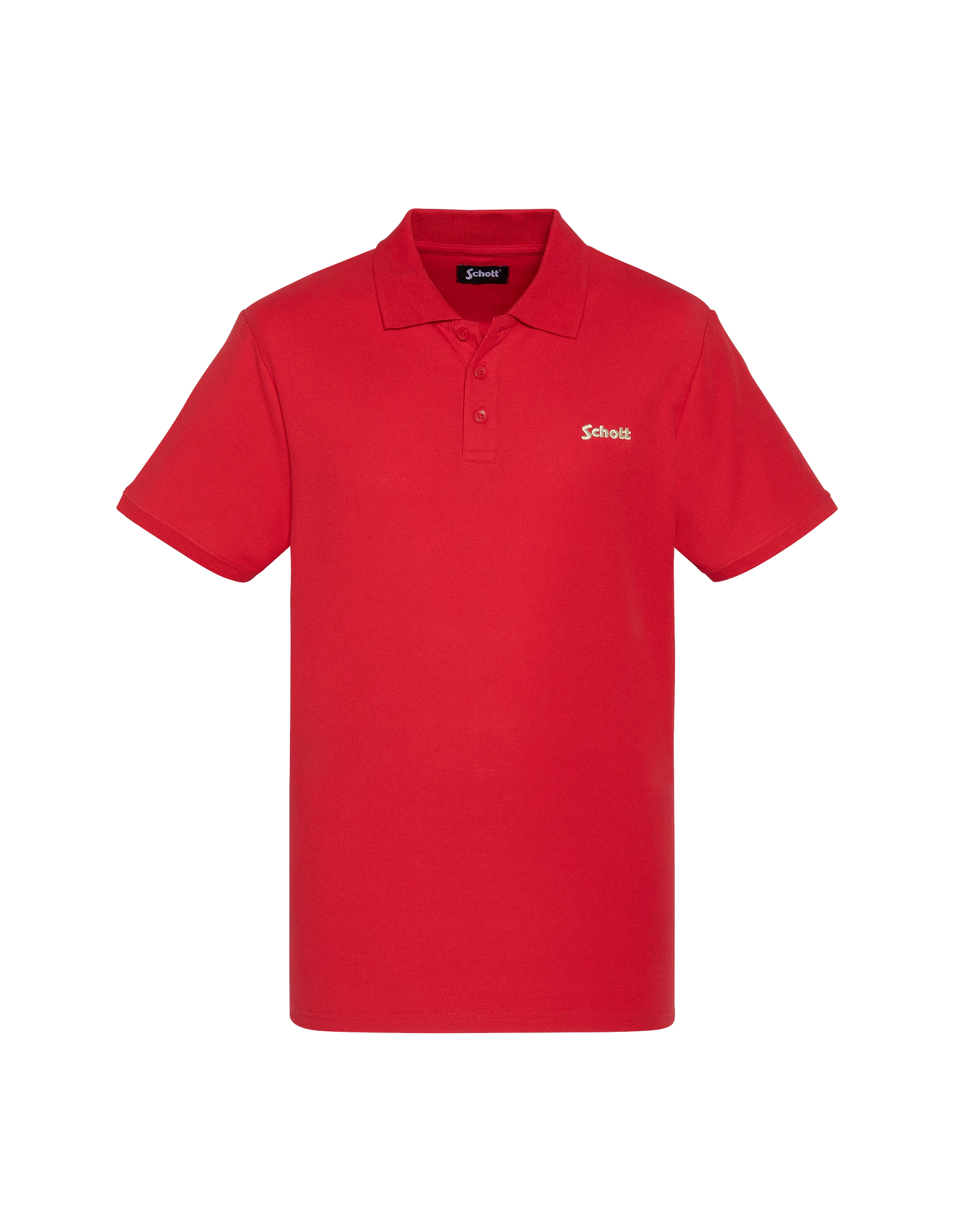 Polo rouge en coton piqué